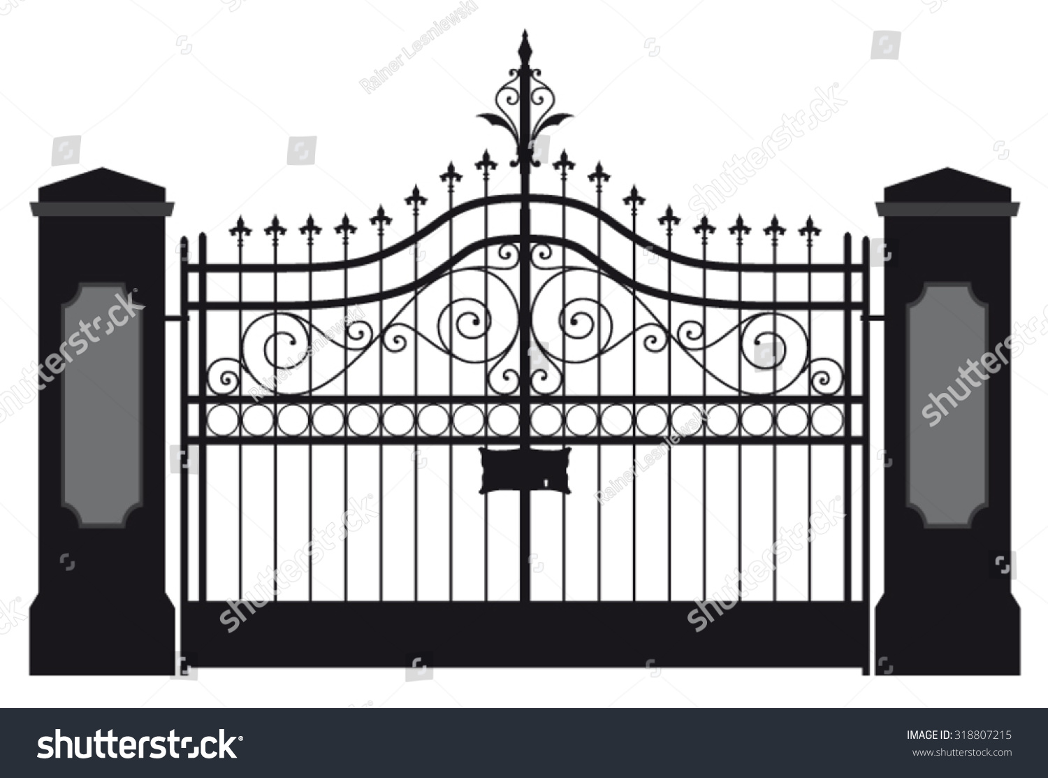 clip art wrought iron gates - photo #26