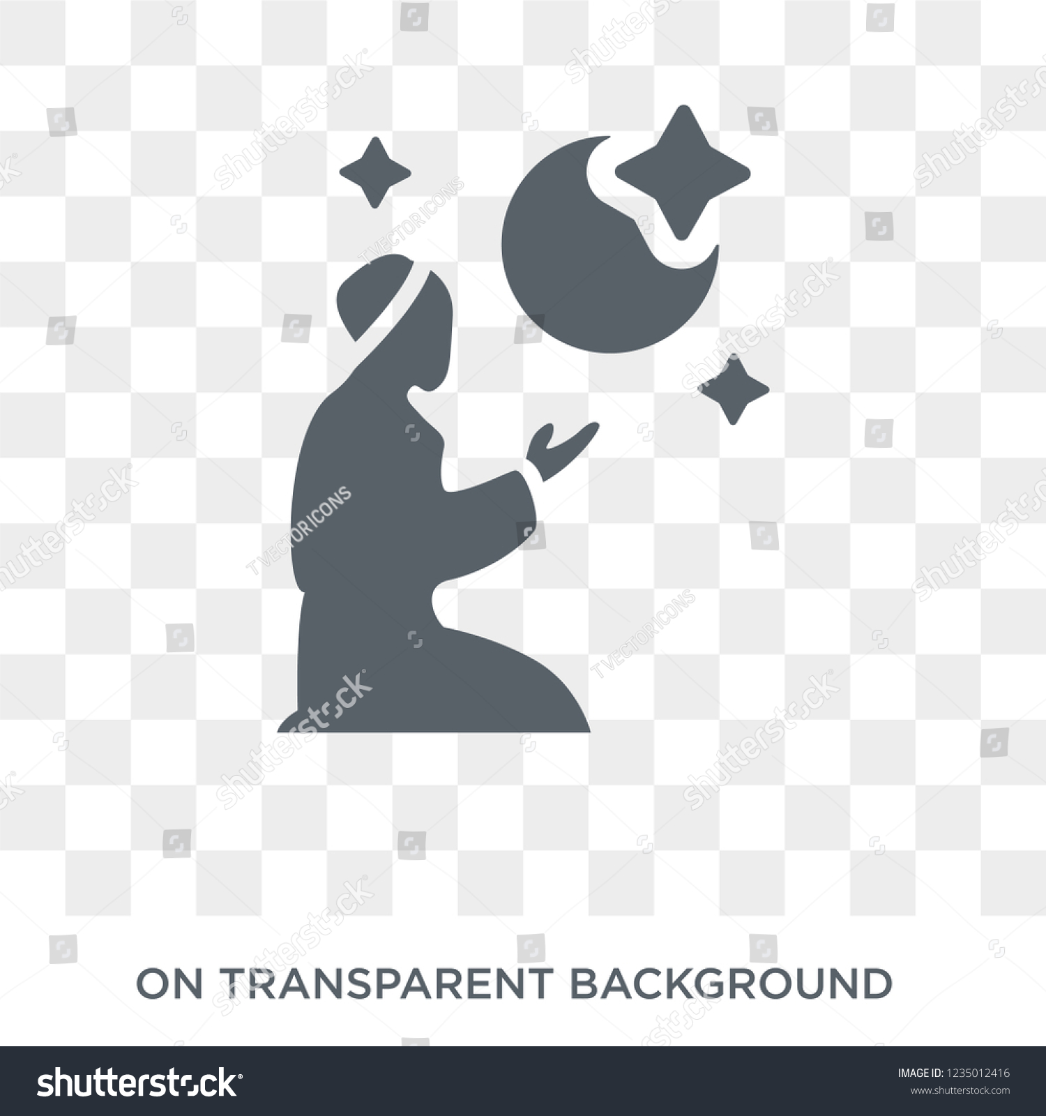 SVG of Isha icon. Trendy flat vector Isha icon on transparent background from Religion  collection.  svg