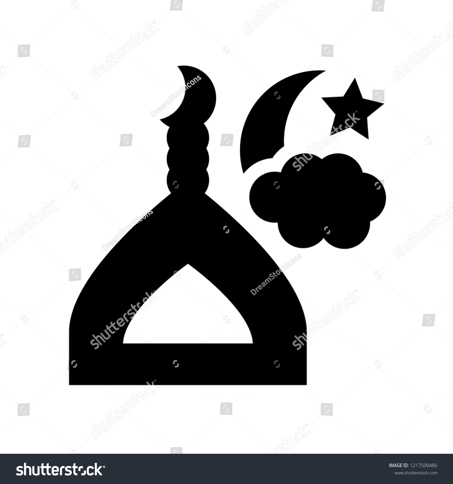 SVG of Isha icon. Trendy Isha logo concept on white background from Religion collection. Suitable for use on web apps, mobile apps and print media. svg