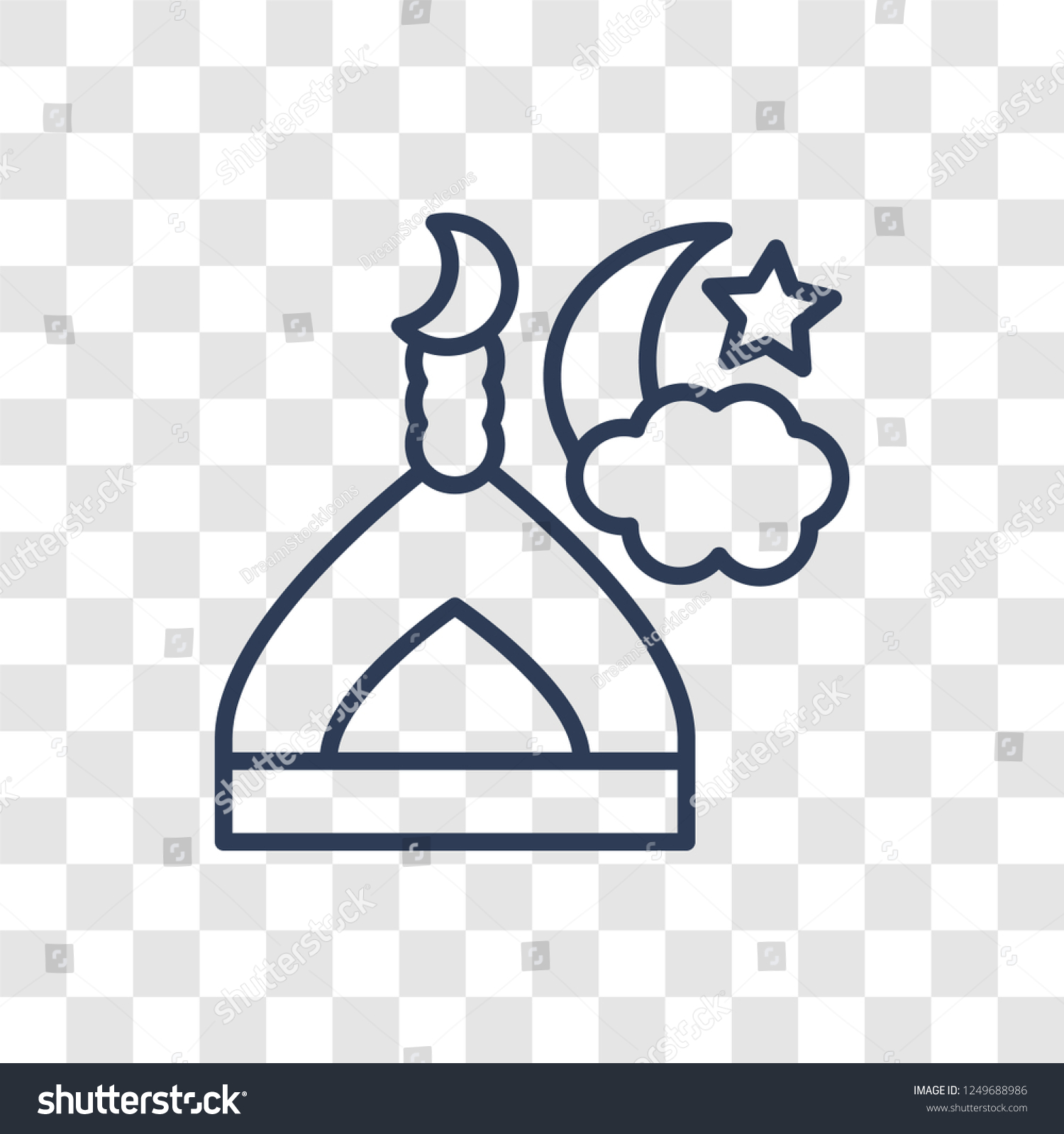 SVG of Isha icon. Trendy linear Isha logo concept on transparent background from Religion-2 collection svg