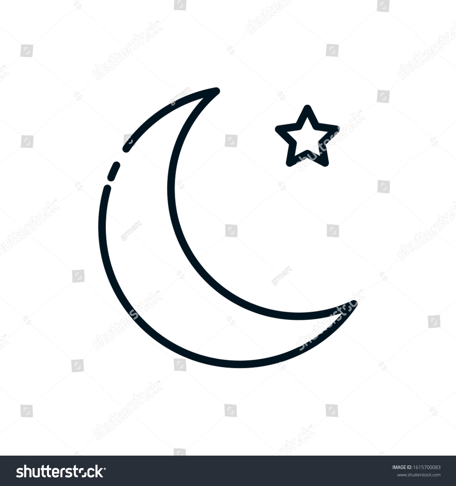 Islam Cresent Star Symbol Design Religion Stock Vector (royalty Free 