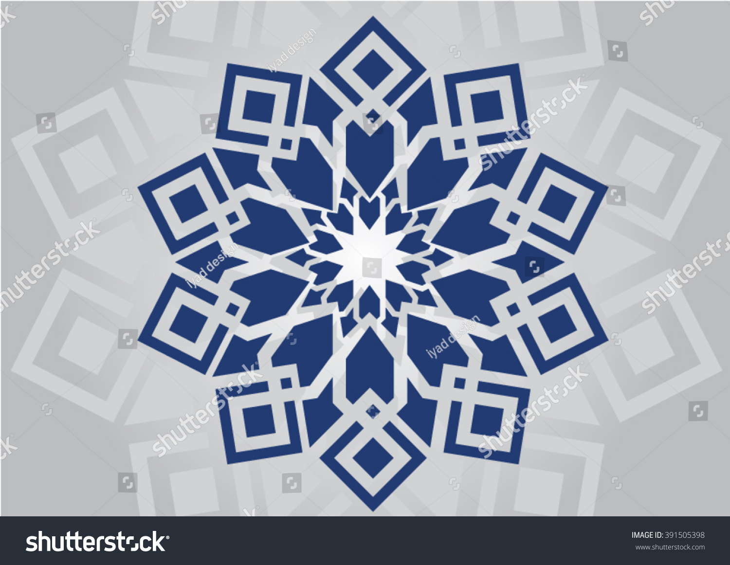 Islamic Arabic Texture Blue Design Pattern: vector de stock (libre de ...