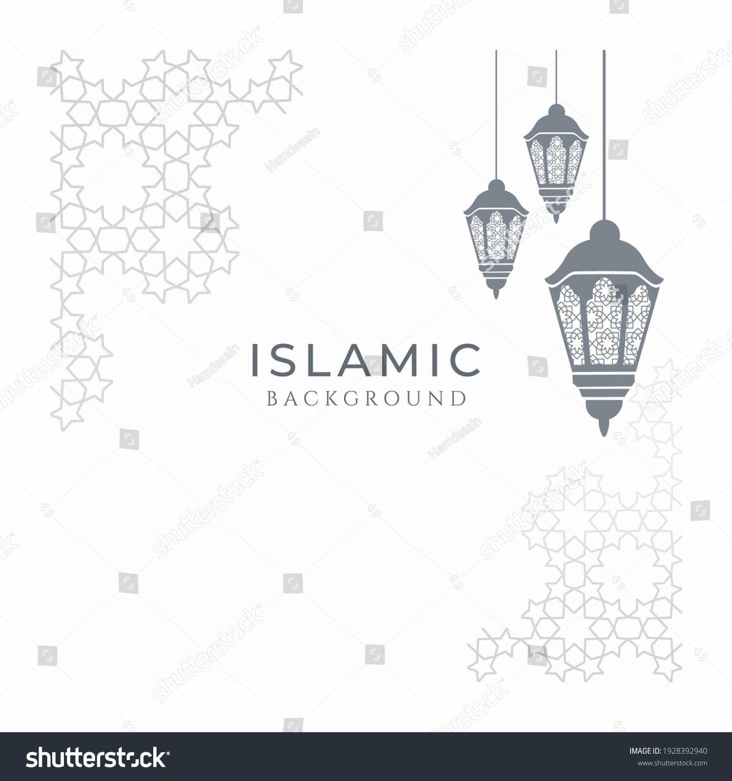 Islamic Background Design Vector Pattern Stock Vector (Royalty Free