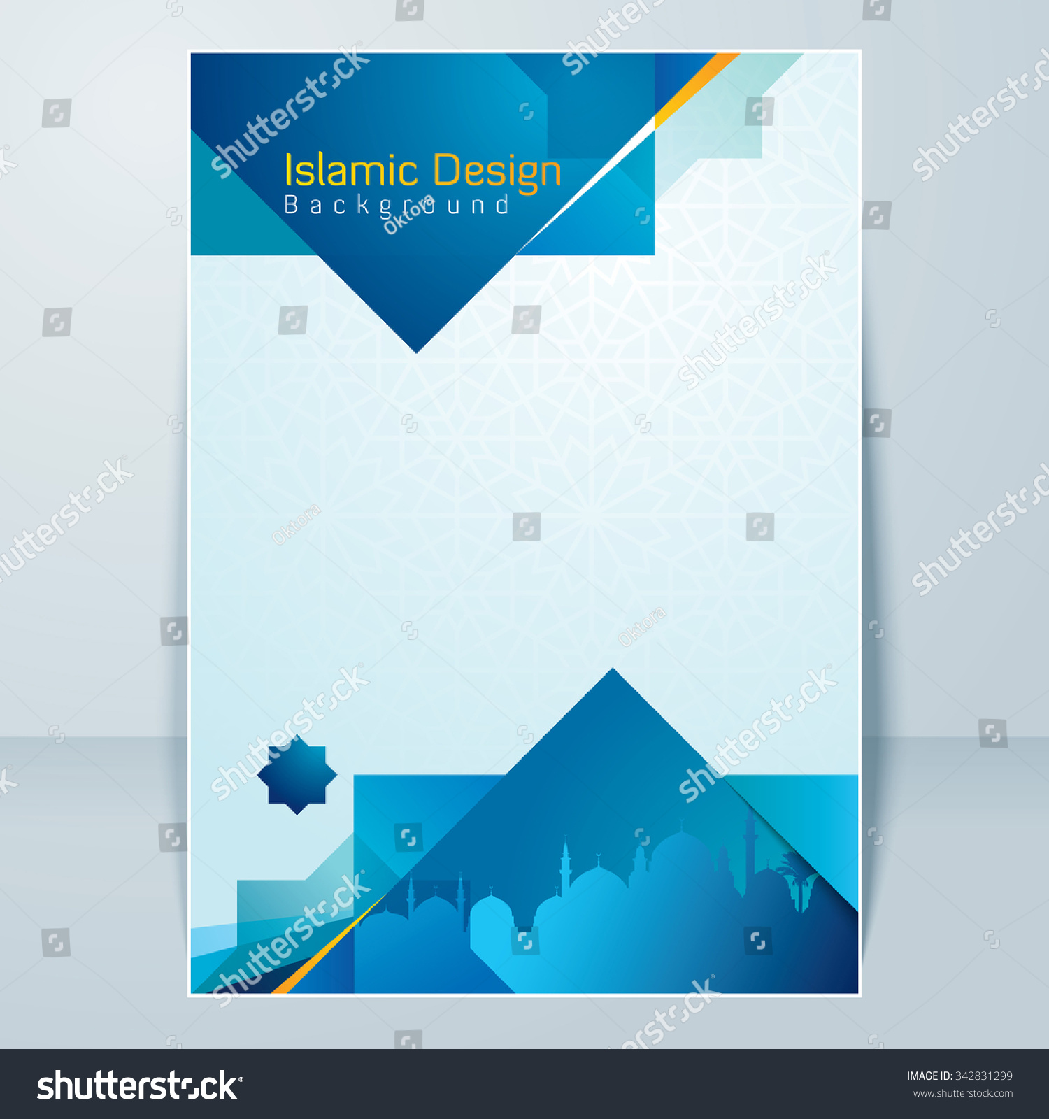 Islamic Banner Design Background Template Stock Vector 