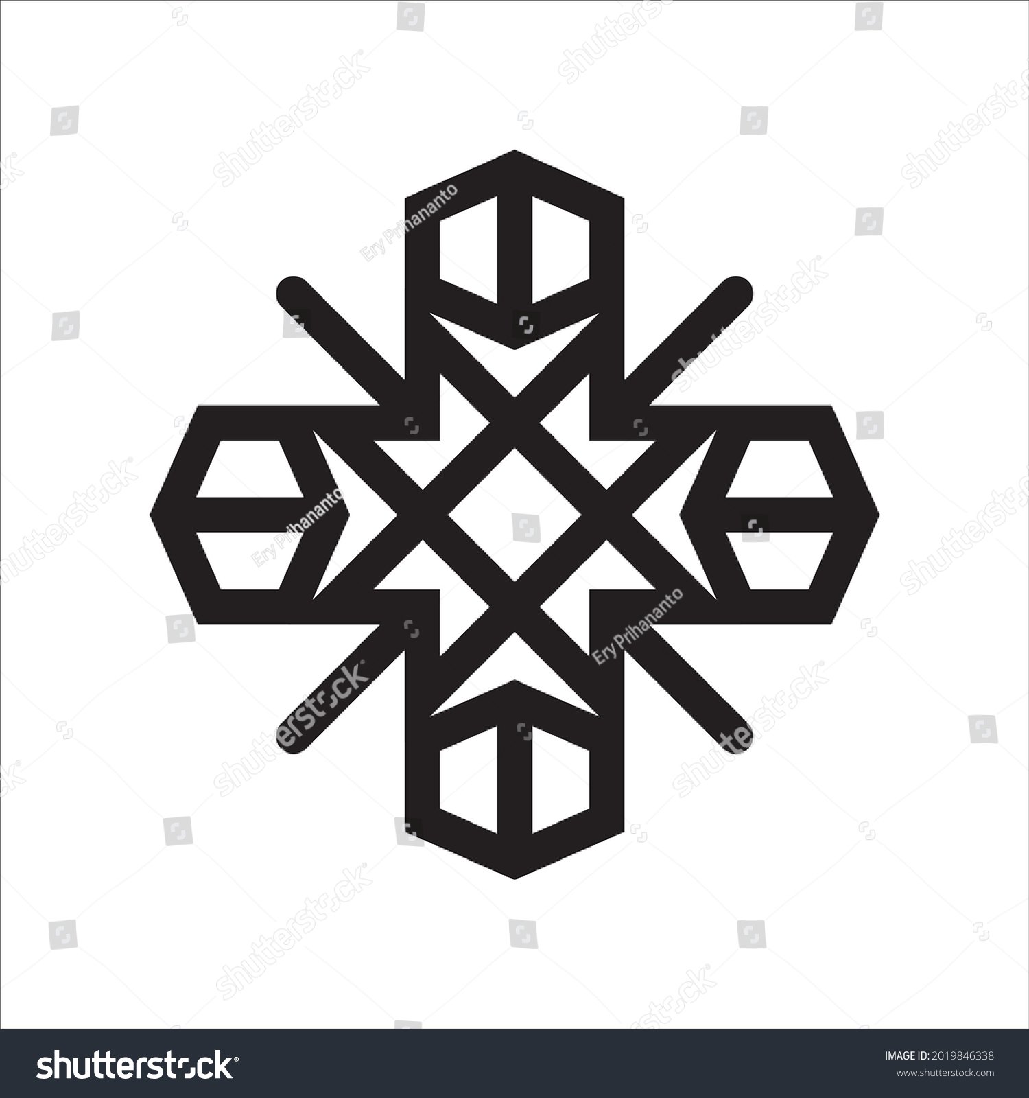 Islamic Geometric Pattern Logo Icon Stock Vector (Royalty Free ...