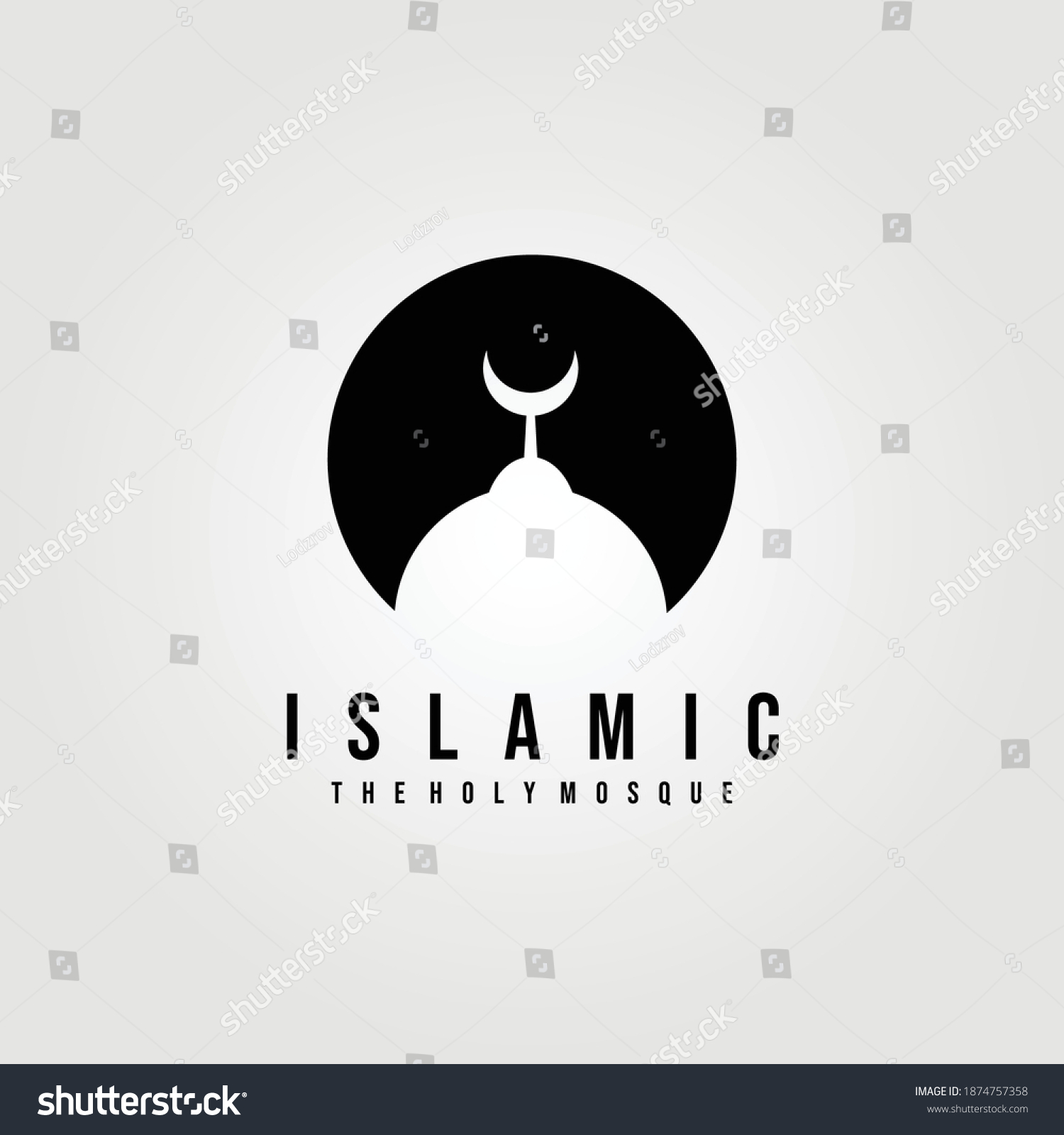 Islamic Mosque Logo Vector Muslim Illustration Stock Vector (Royalty ...