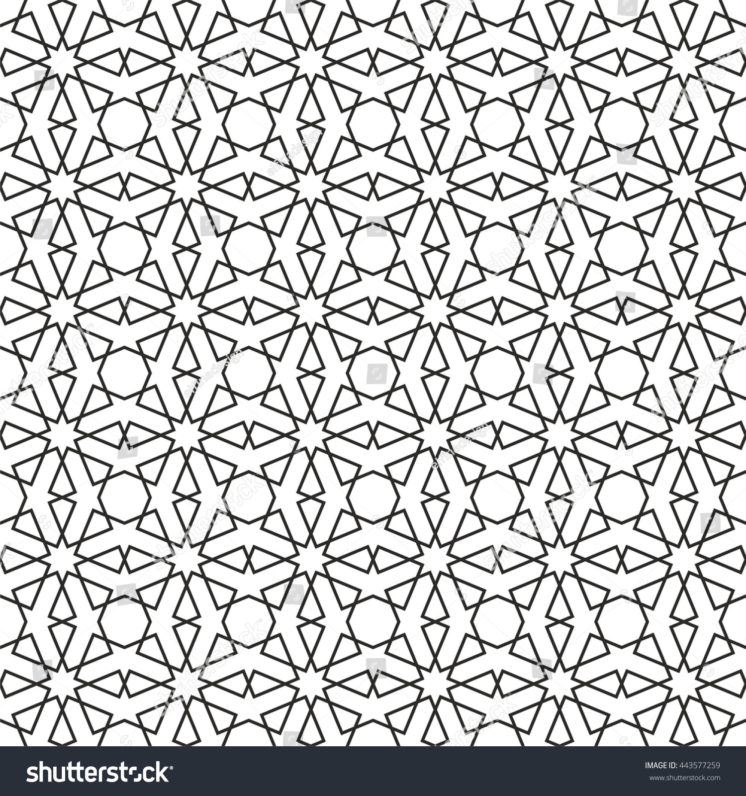 Islamic Pattern Abstract Geometric Pattern Vector Stock Vector (Royalty ...