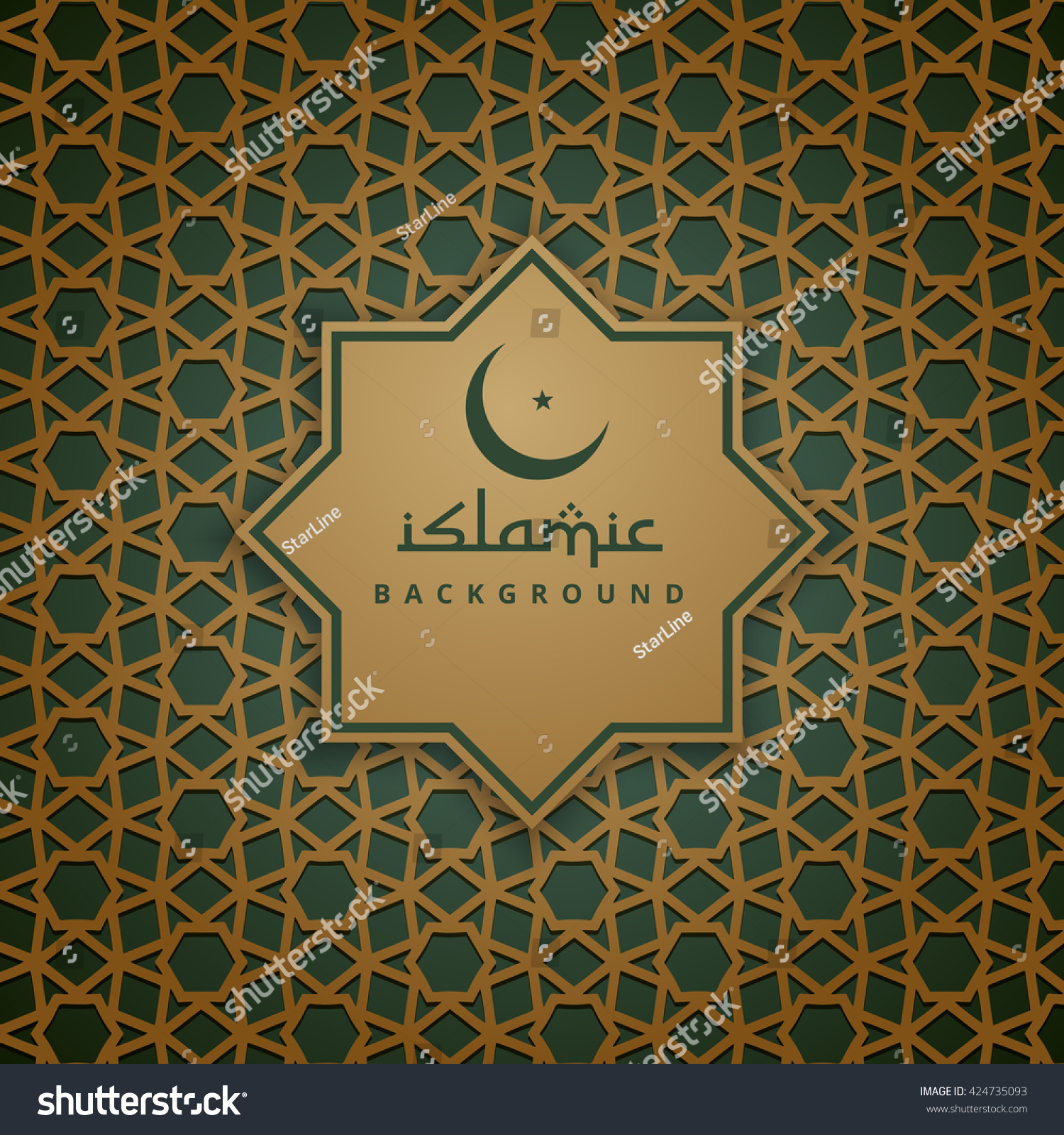 Islamic Pattern Background Stock Vector (Royalty Free) 424735093 ...