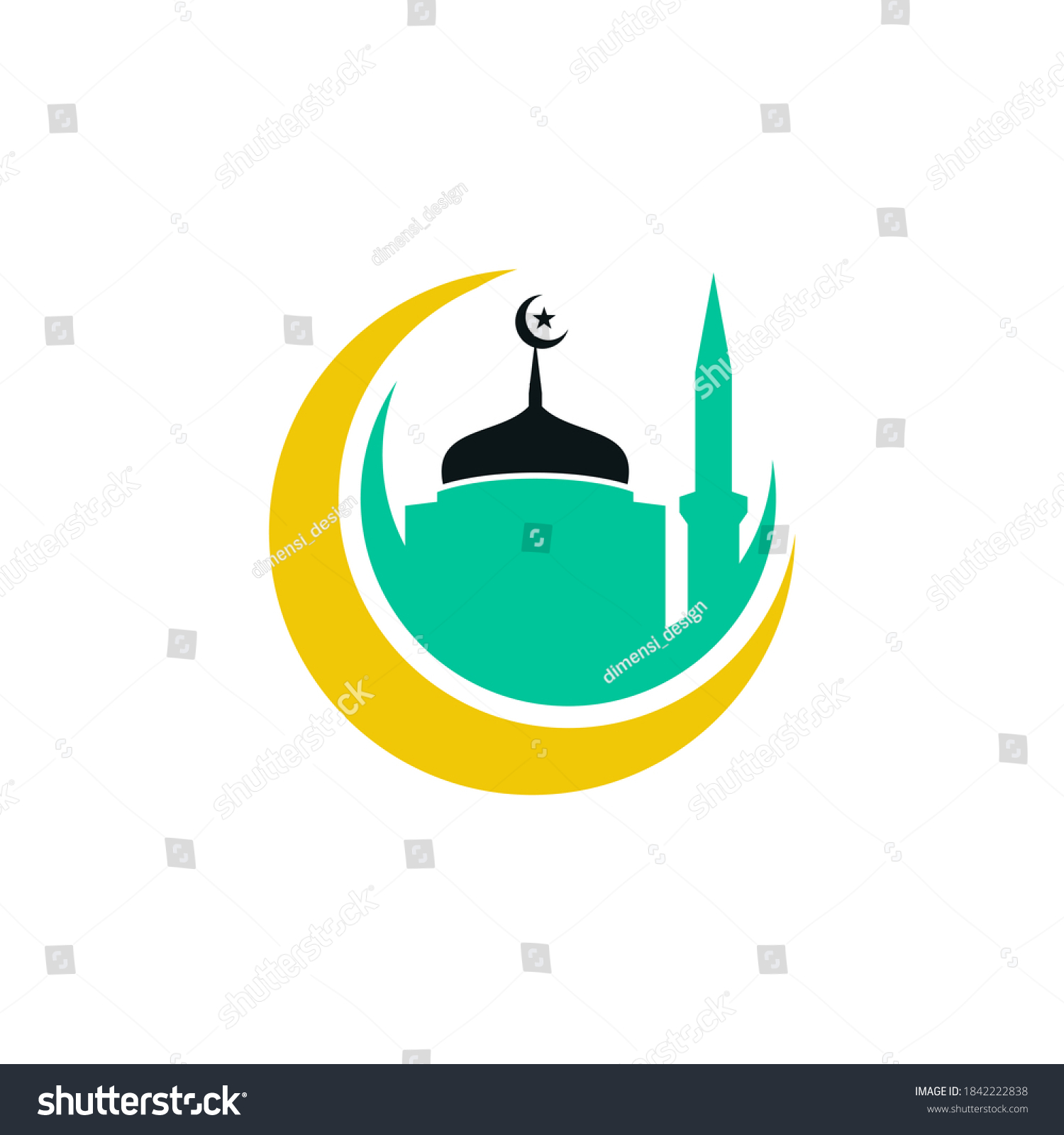 Islamic School Logo Design Icon Symbol Stock Vector (Royalty Free ...