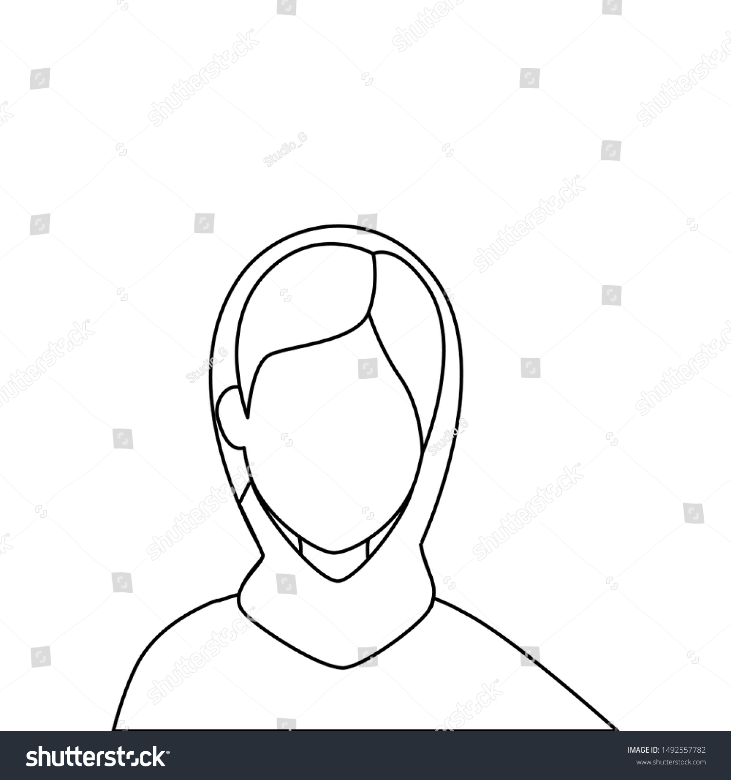 Islamic Woman Traditional Burka Stock Vector (Royalty Free) 1492557782 ...