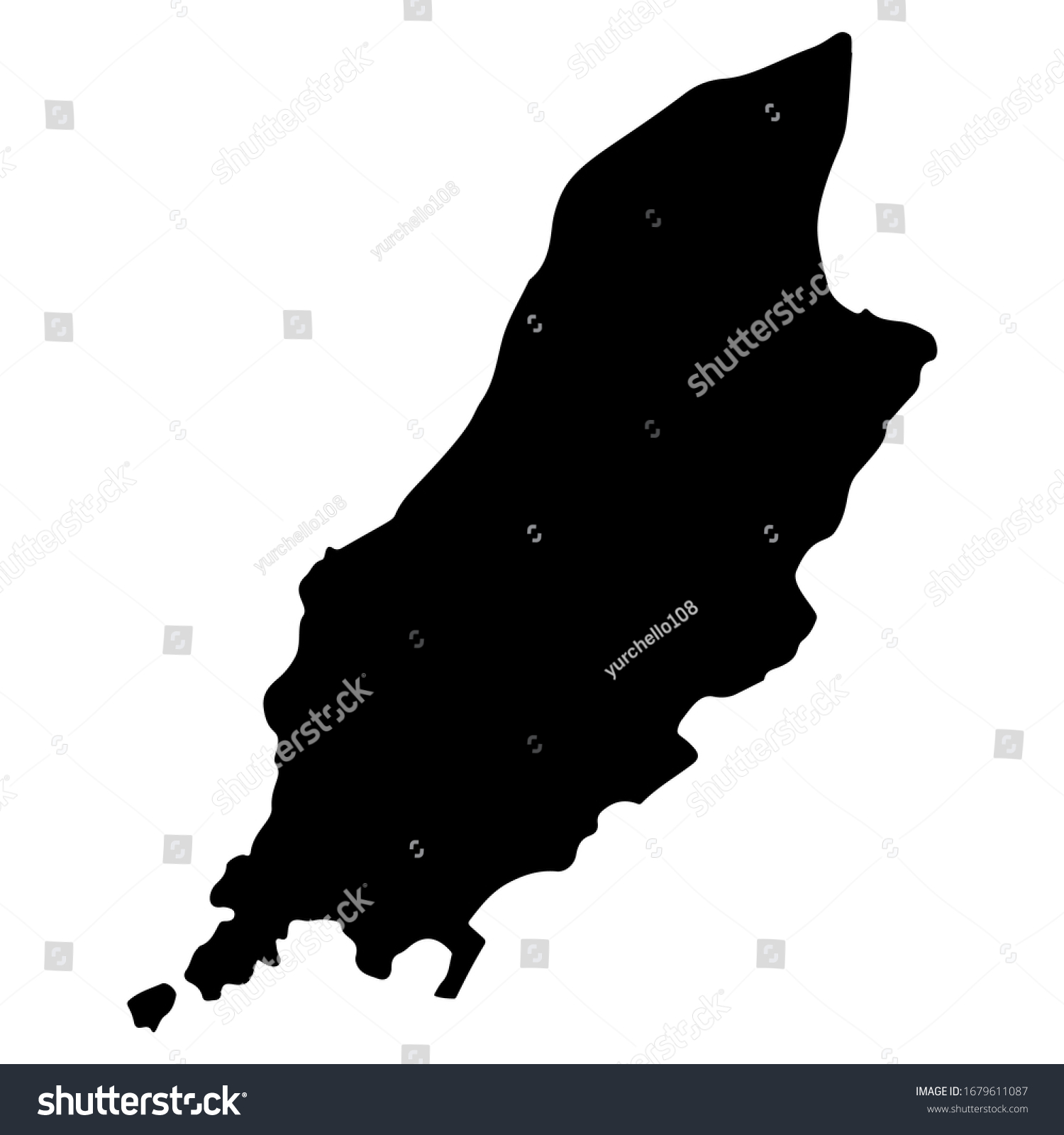 Isle Man Map Silhouette Vector Stock Vector (Royalty Free) 1679611087