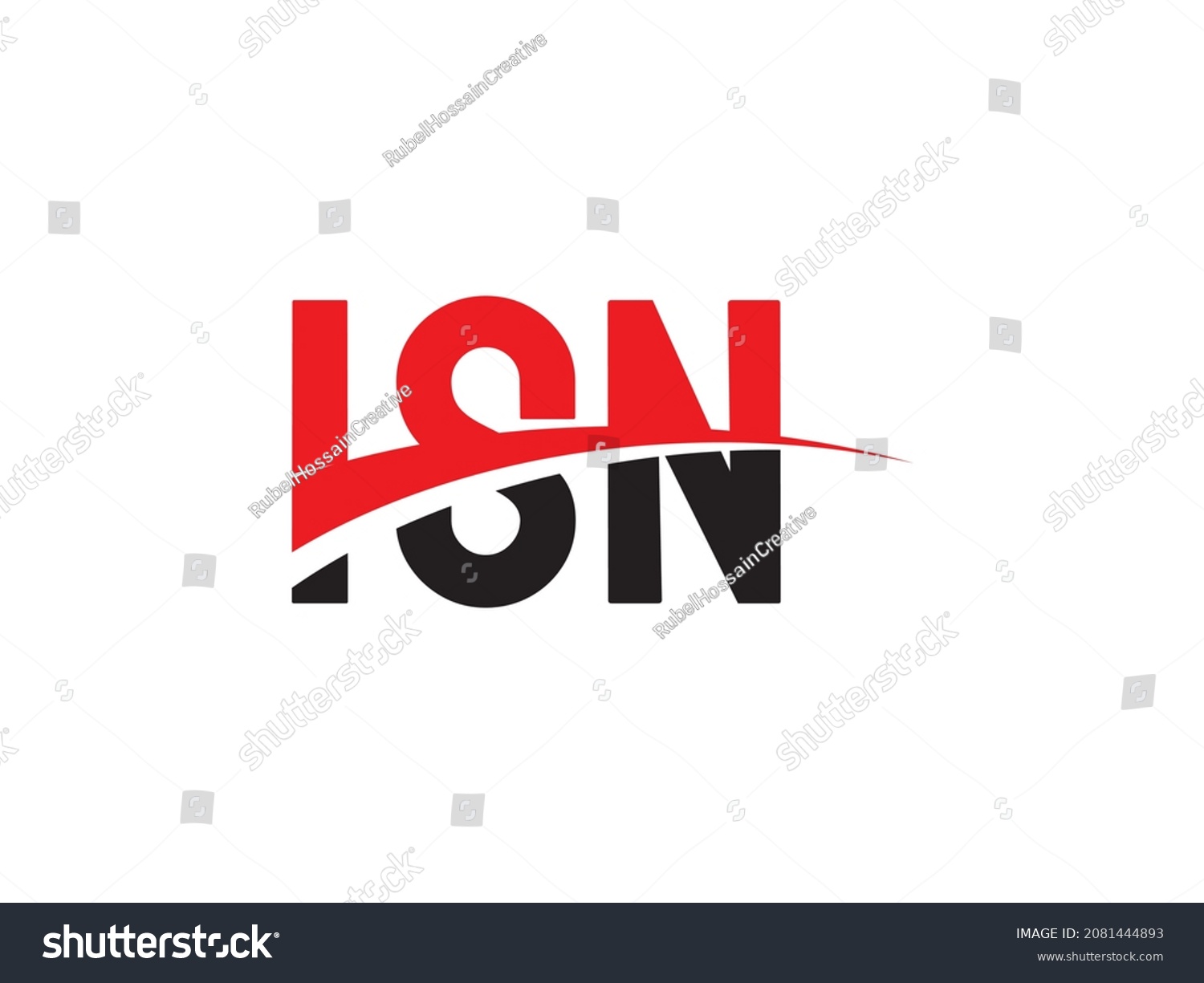 Isn Letter Initial Logo Design Vector Stock Vector (Royalty Free ...