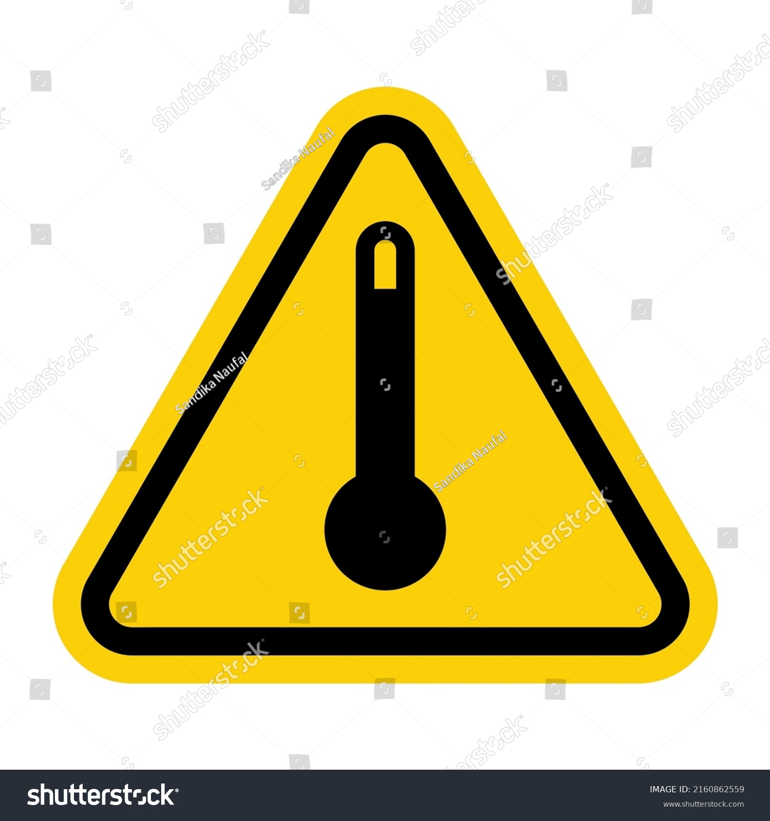 Iso Triangle Warning Sign High Temperature Stock Vector Royalty Free 2160862559 Shutterstock 5087