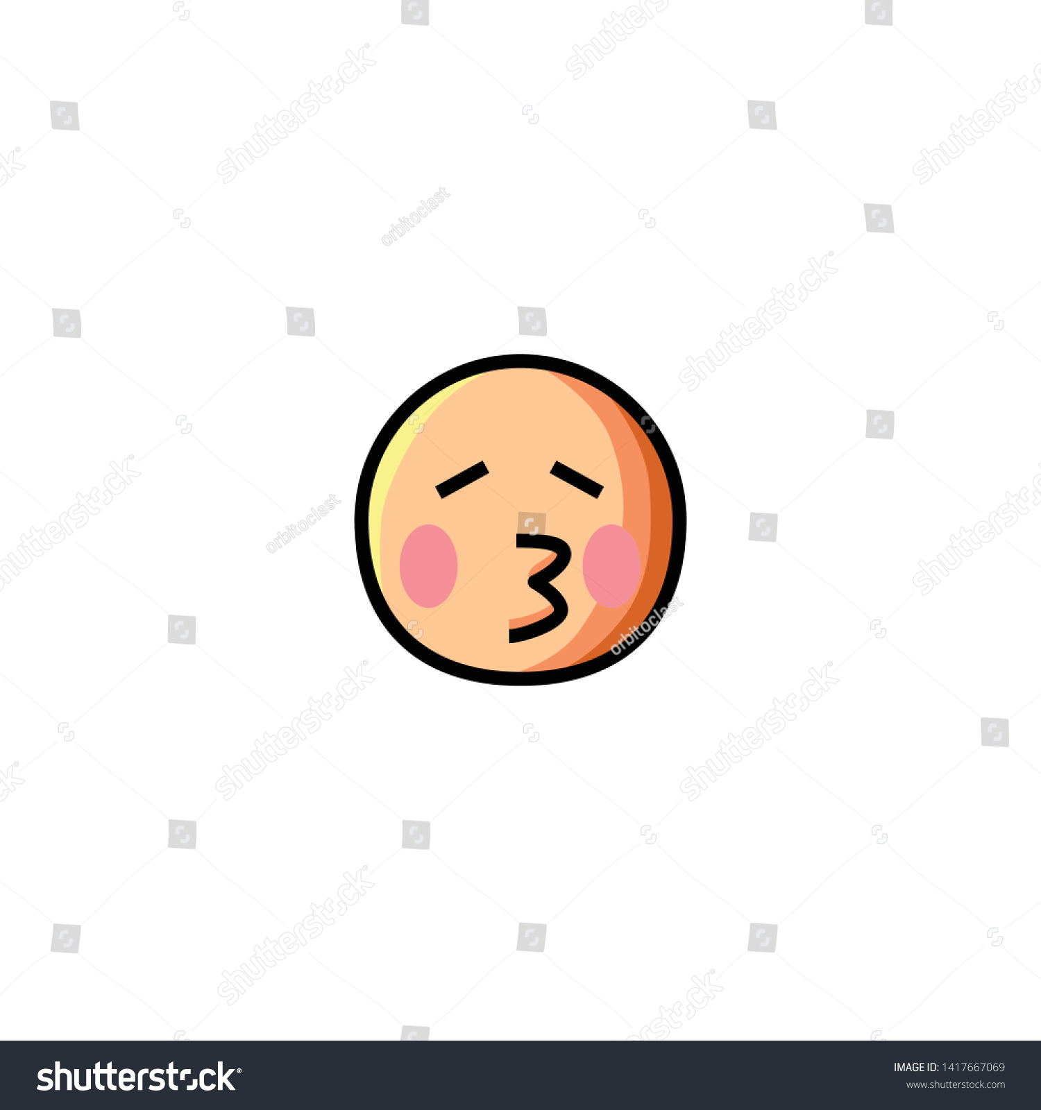 SVG of Isolate Face Blowing a Kiss Vector Icon, Emoticon svg