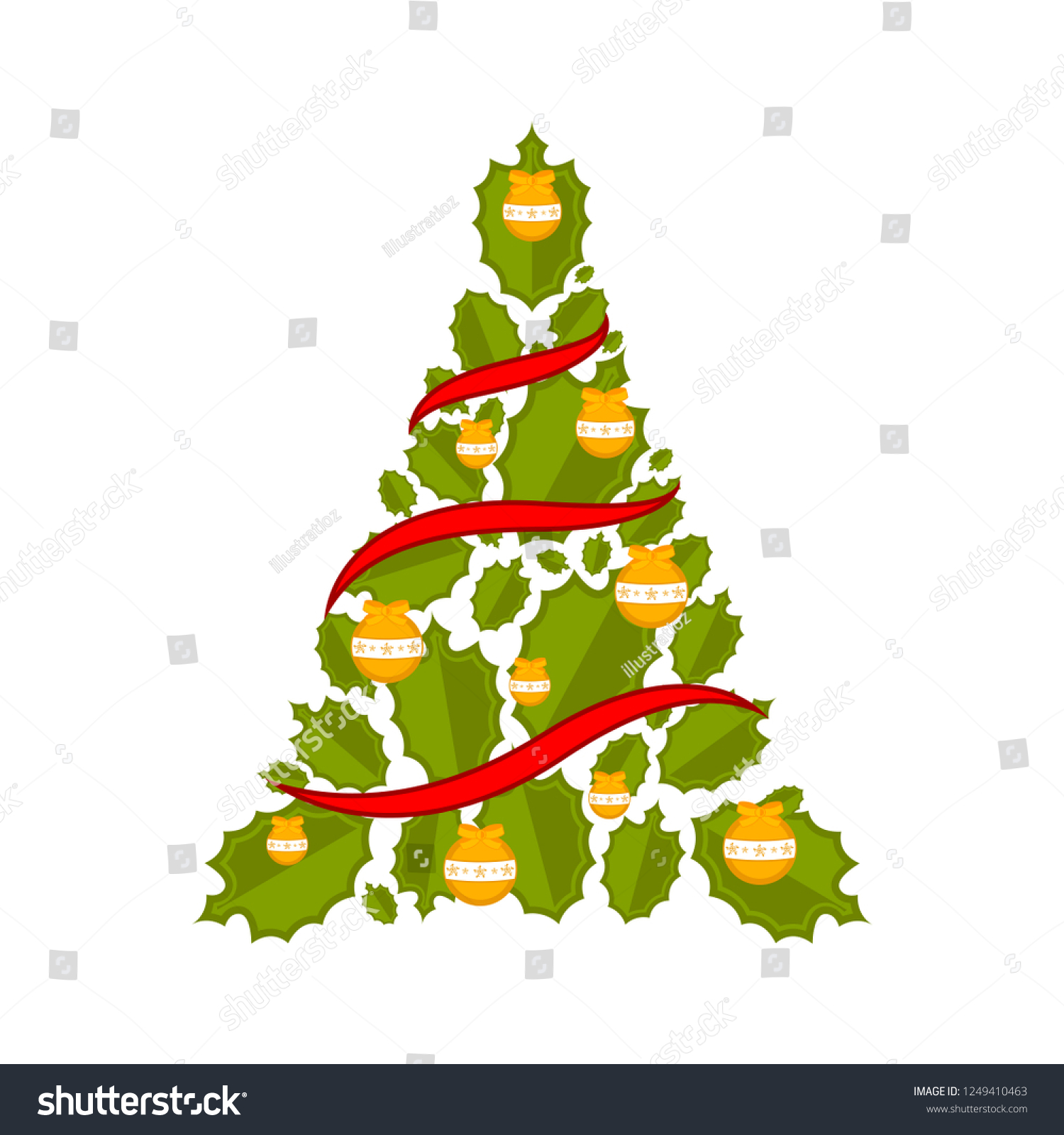 Isolated Abstract Christmas Tree Vector Illustration Stock Vector Royalty Free