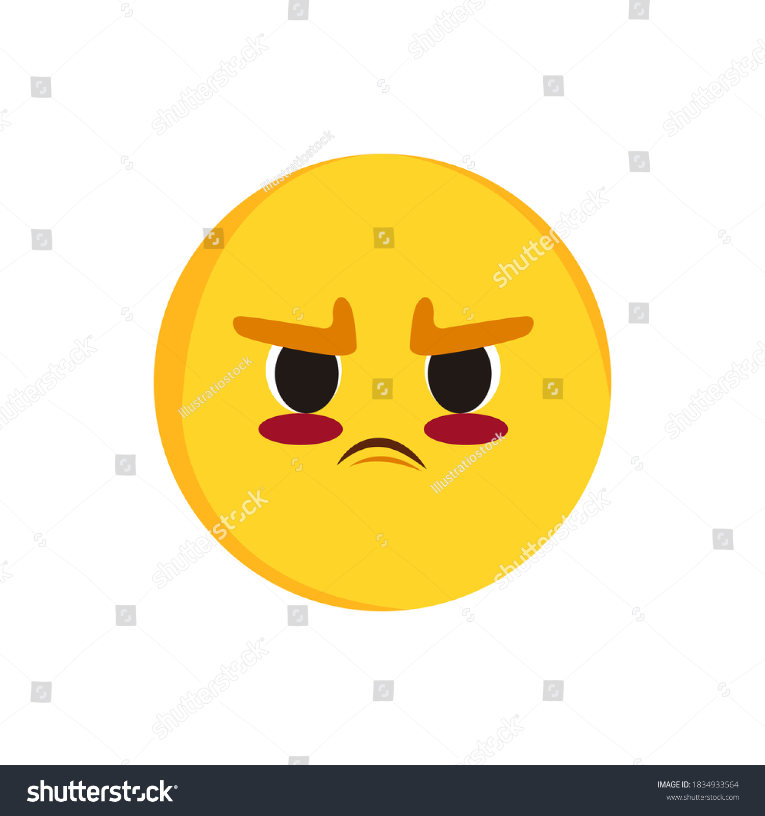 Angry Emoji Face Vector Download Emoji Stock Vector R