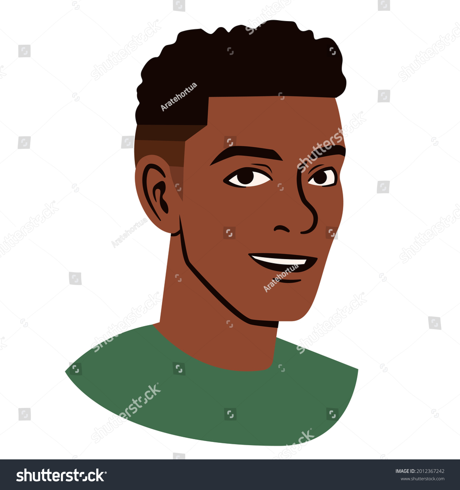 SVG of Isolated avatar of an afro american man Vector illustration svg