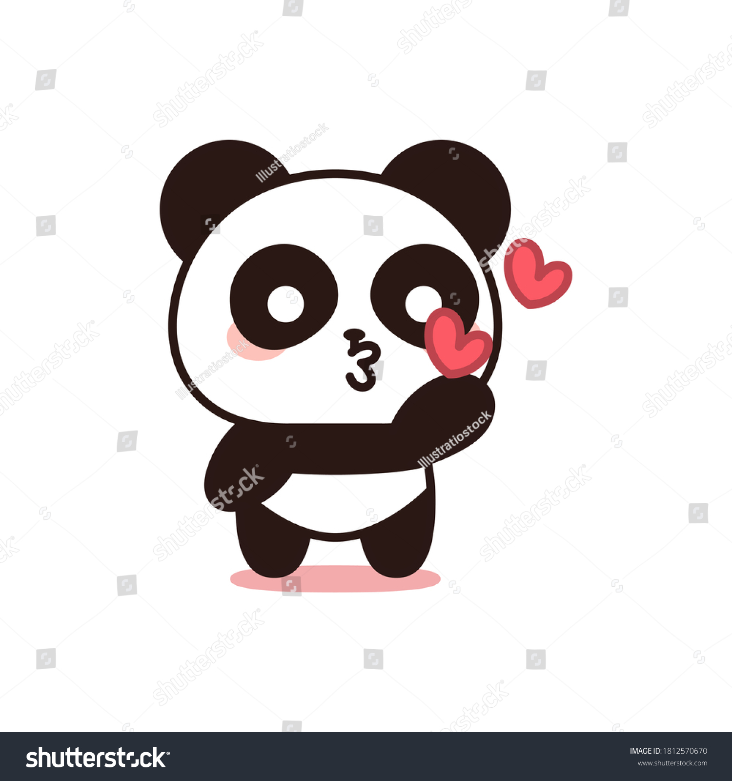 SVG of Isolated bear blowing kisses. Emoji of a bear - Vector svg