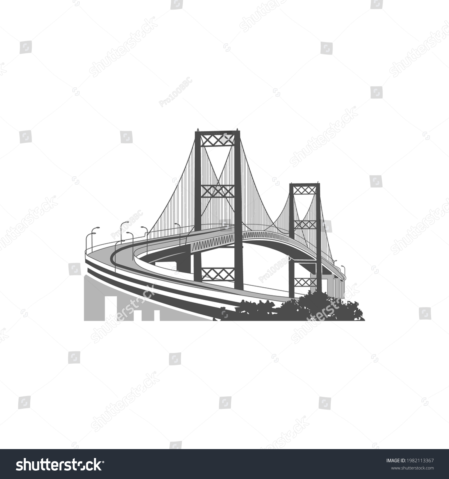 Isolated Black White Vector Illustration Waving Stock Vector (Royalty ...