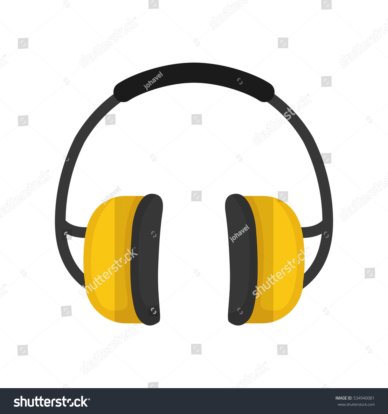 Isolated Construction Earmuffs Icon Vector Illustration Stock Vector ...