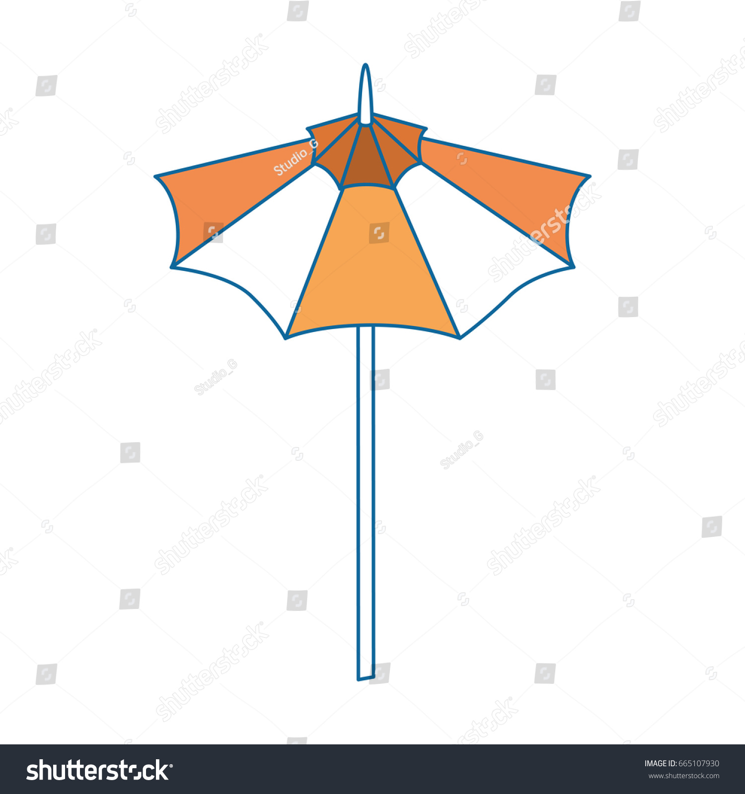 isolated cute umbrella stock vector 665107930 shutterstock