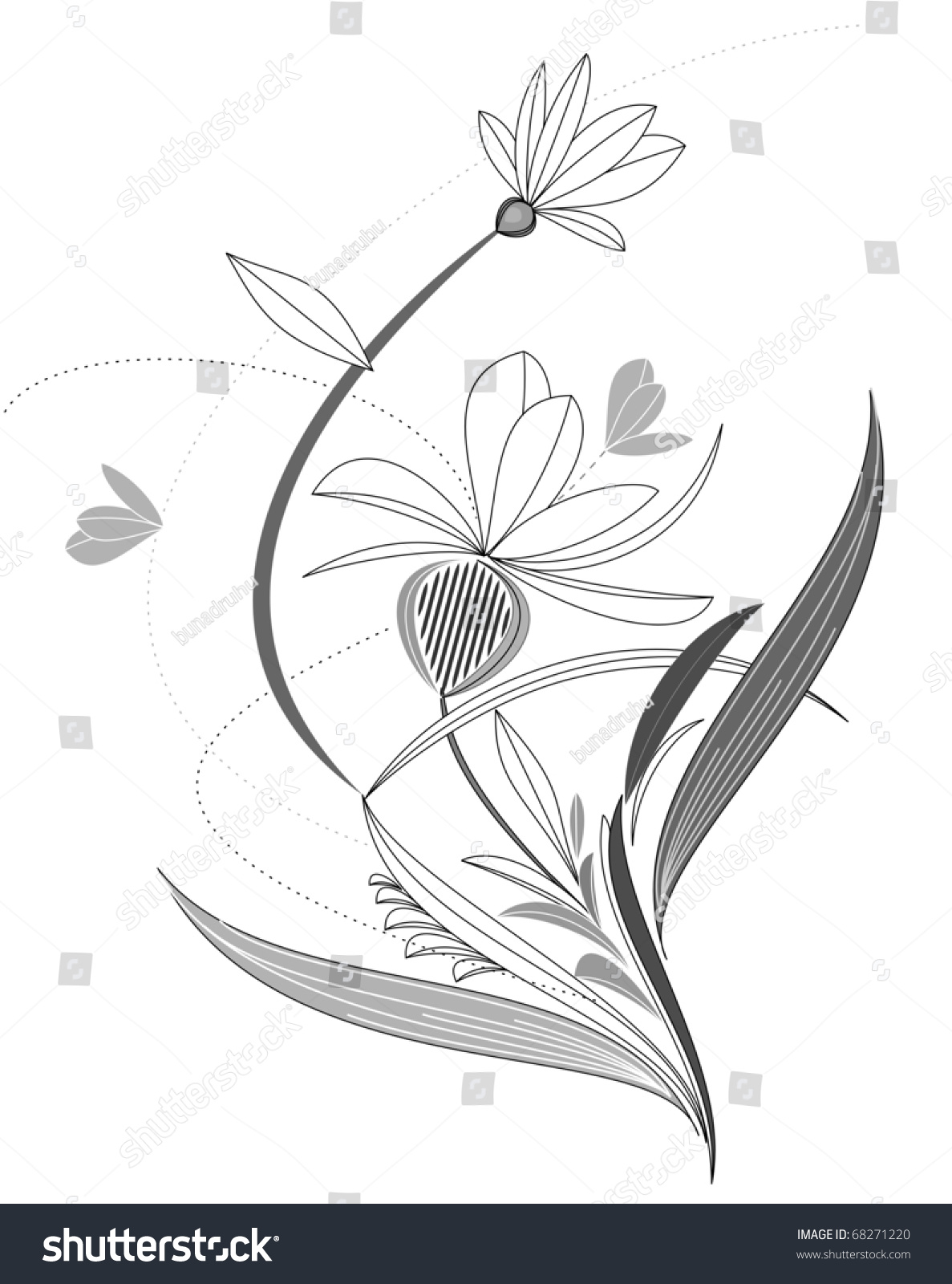 Isolated Flower Stock Vector (Royalty Free) 68271220