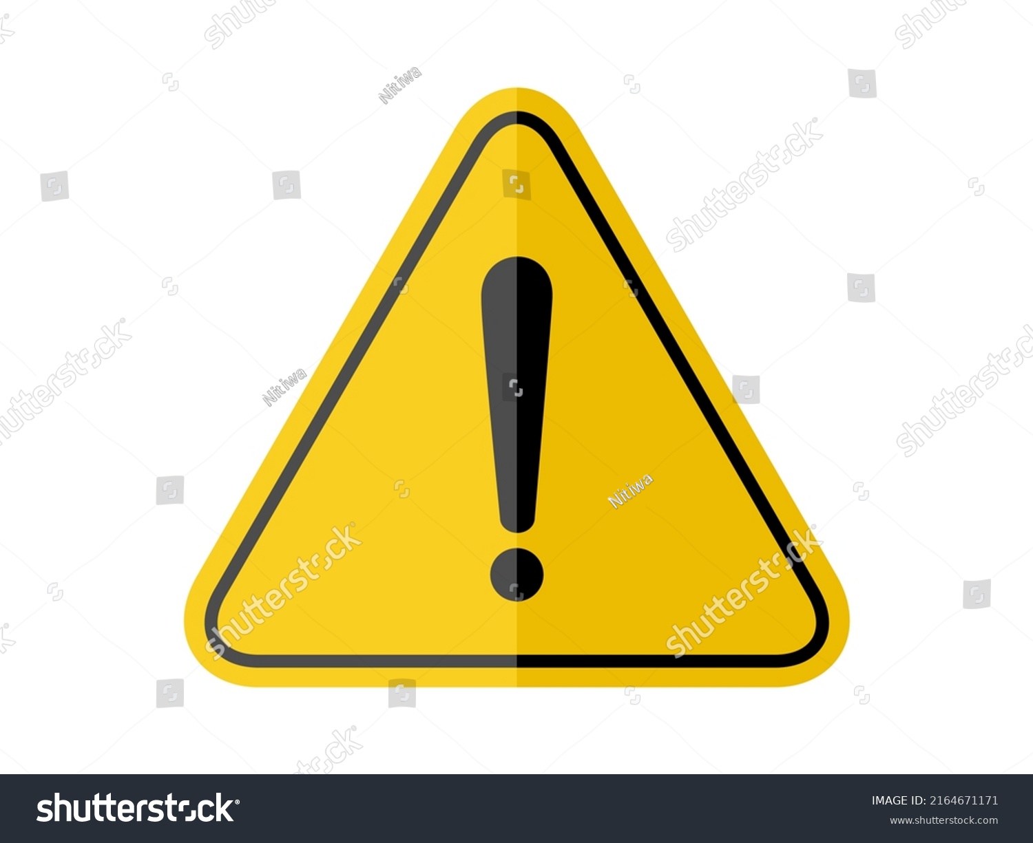 Isolated Generic Caution Common Hazardous Symbols Stock Vector (Royalty ...