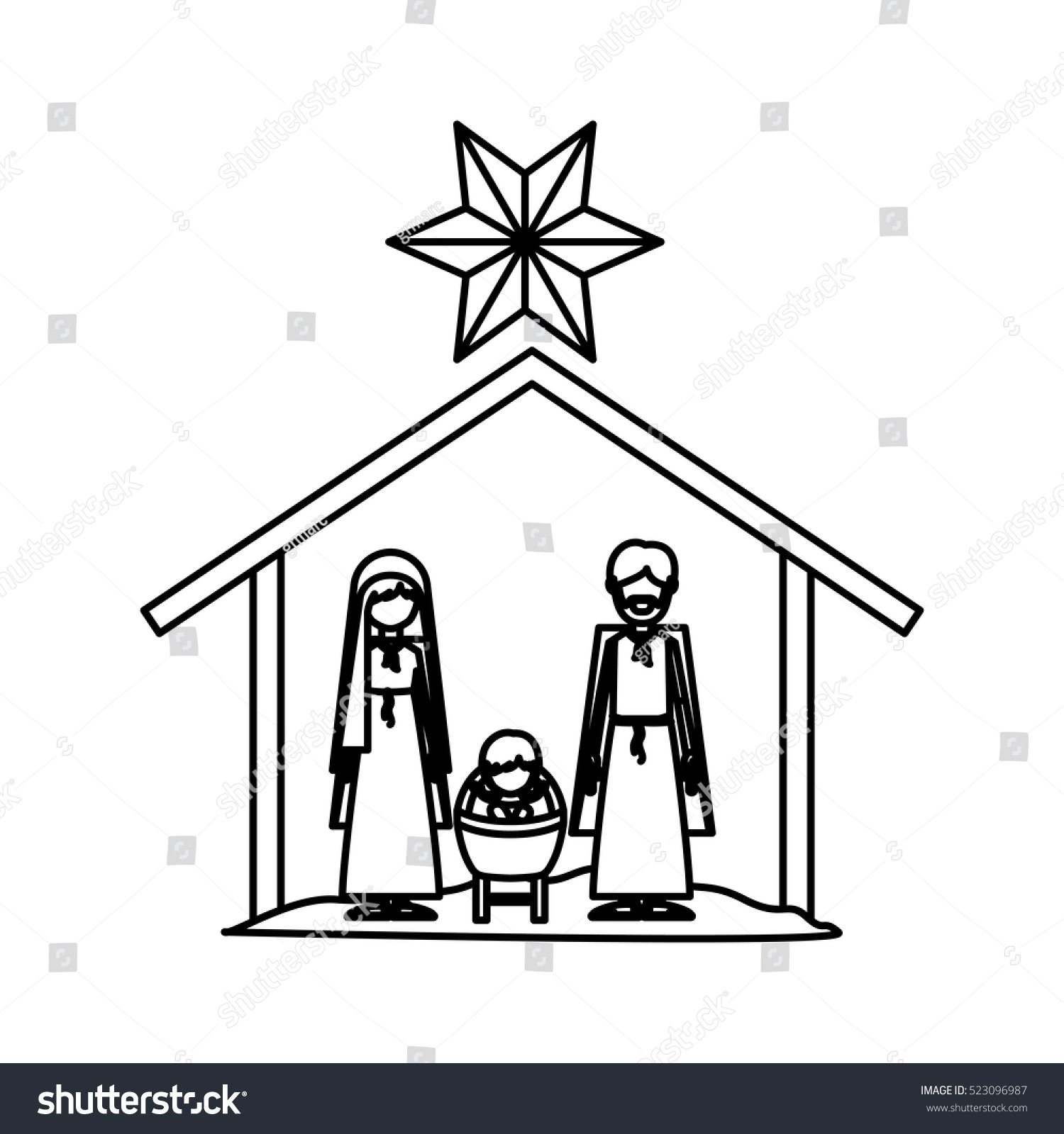 Isolated Holy Family Design Stock Vector (Royalty Free) 523096987