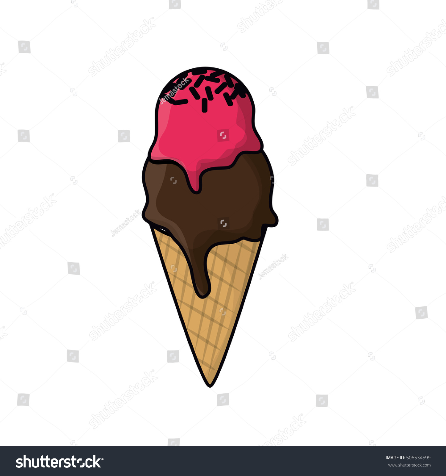 Isolated Ice Cream Design Stock Vector (Royalty Free) 506534599