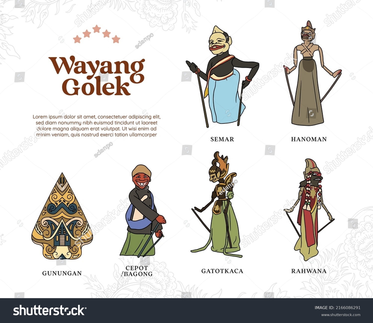 SVG of Isolated indonesian Wayang golek illustration svg