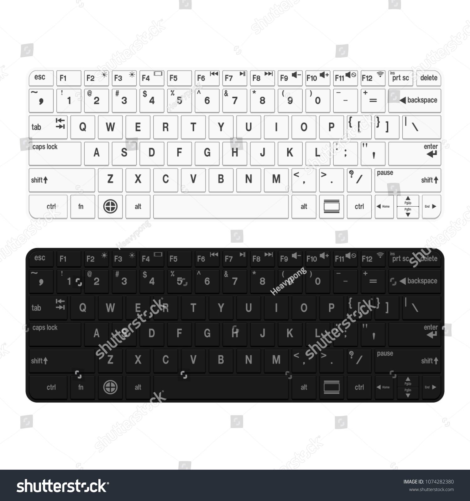 Isolated Laptop Keyboard Screeninglayer Each Color Stock Vector Isolated Laptop Keyboard Screeninglayer Each Color Stock Vector