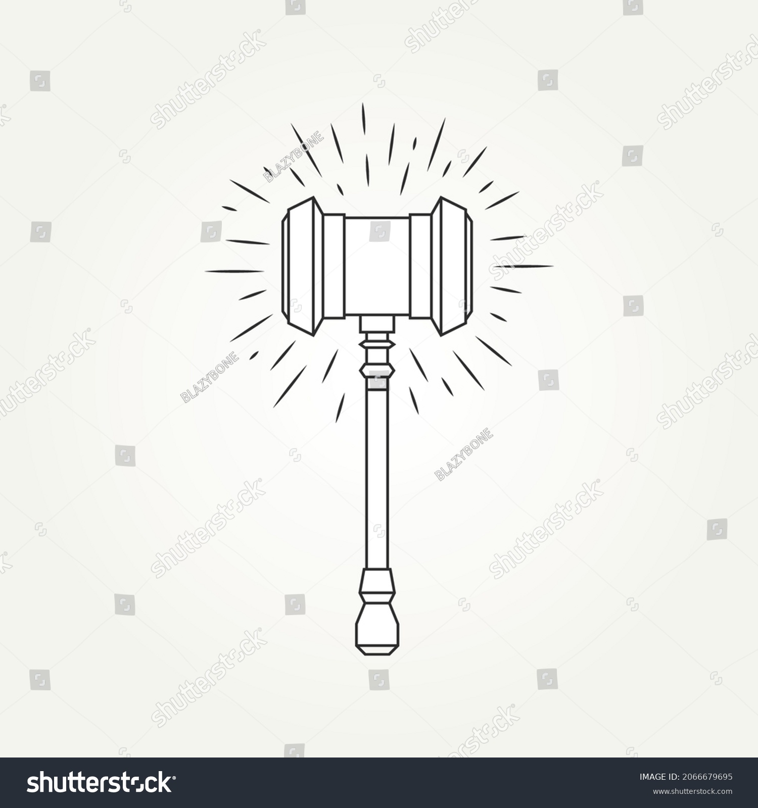 SVG of isolated lighting thunder hammer icon logo vector illustration design svg