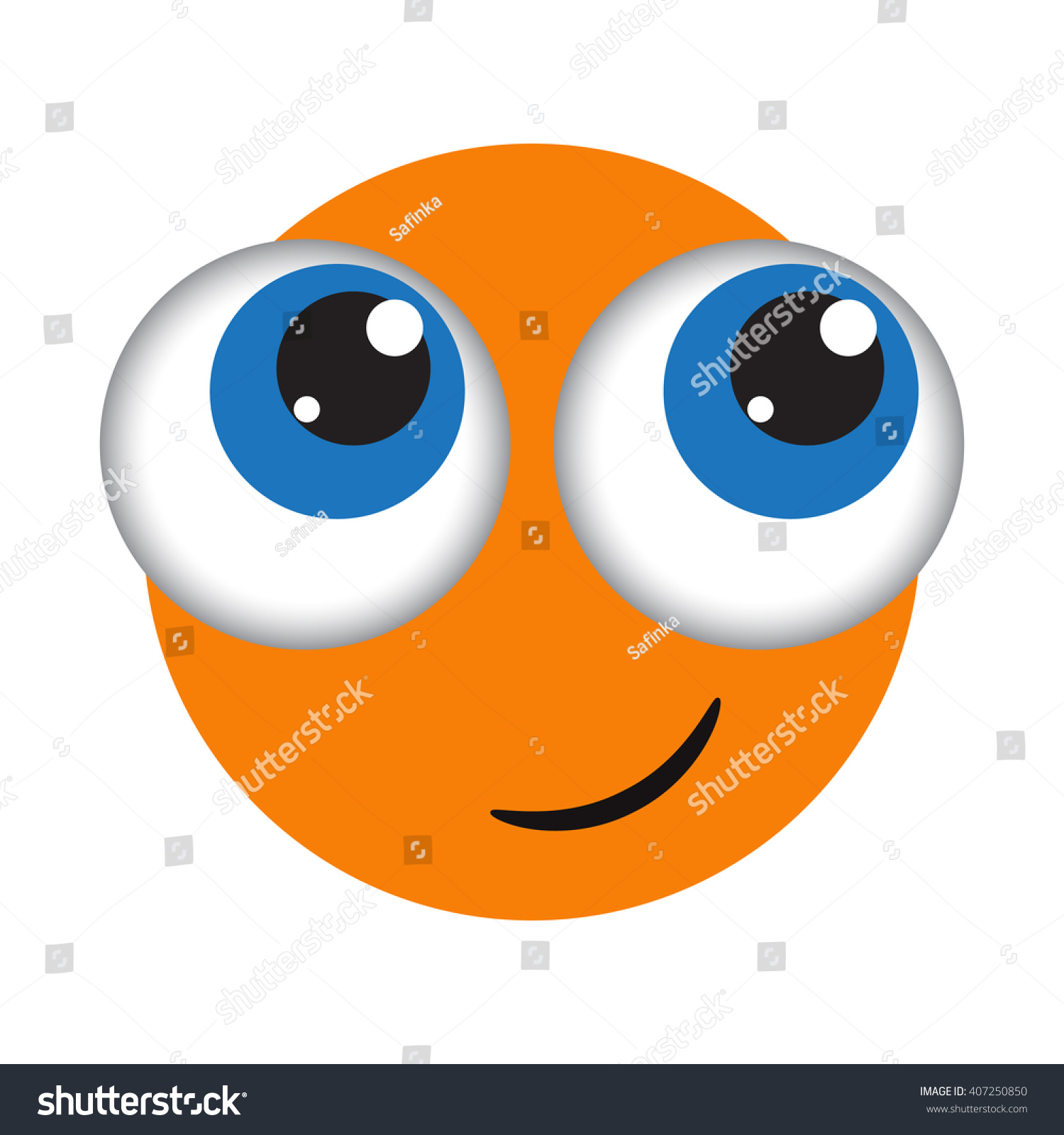 Isolated Orange Funny Emoticon Stock Vector Royalty Free Shutterstock