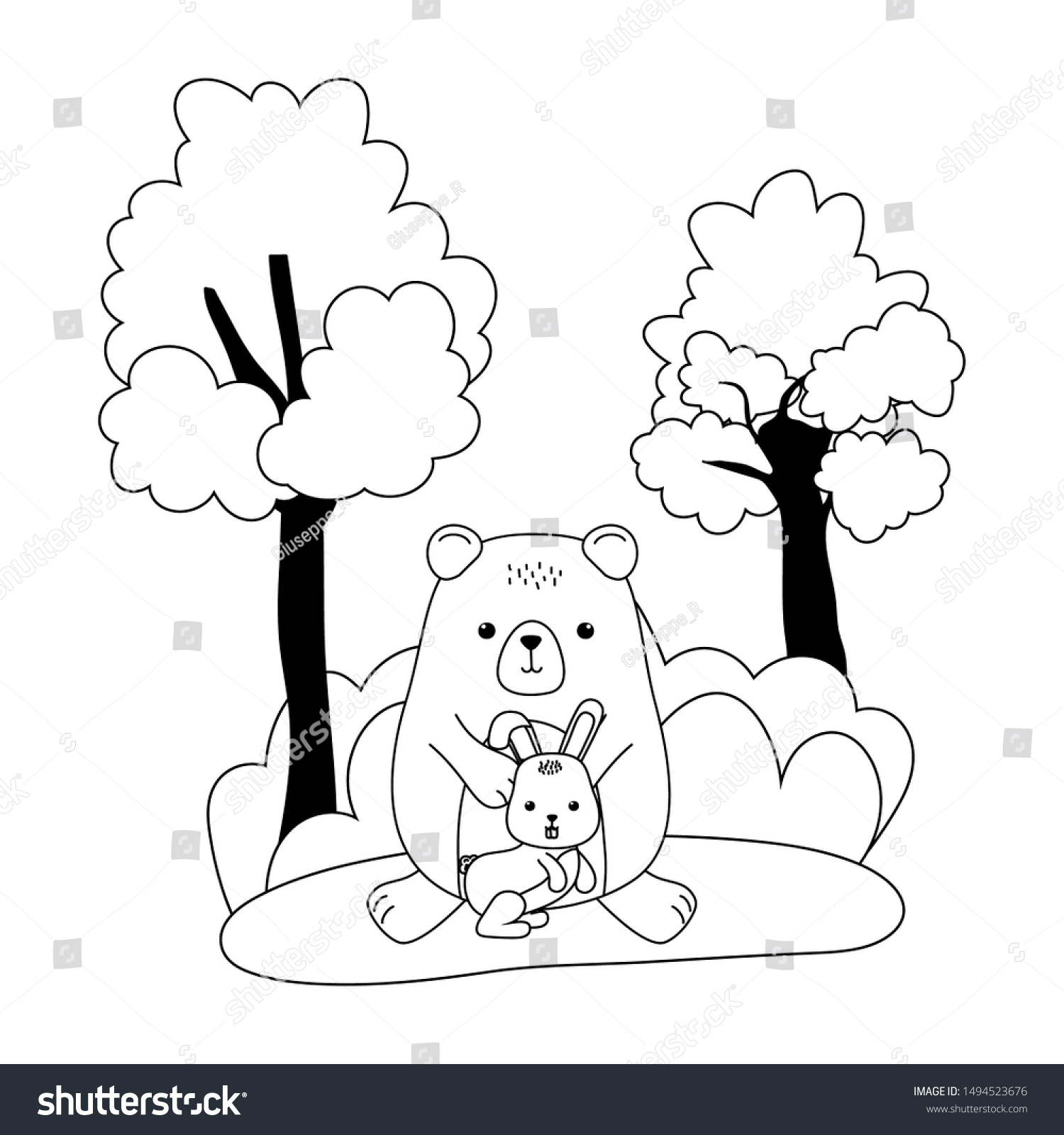 Isolated Rabbit Bear Cartoon Vector Design Stock Vector (Royalty Free ...