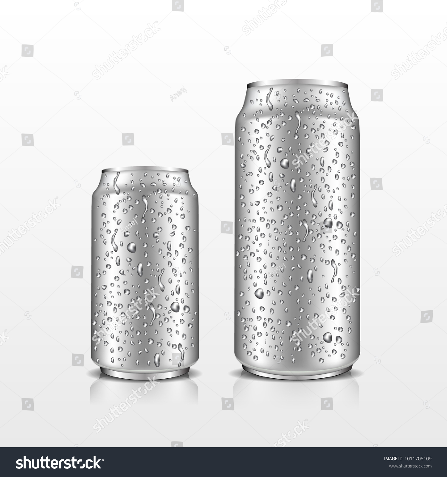 SVG of Isolated realistic metal aluminum drink cans with water drops for beer and soda beverages. Vector 3d illustration for design  placard, presentation, banners and cover.   svg