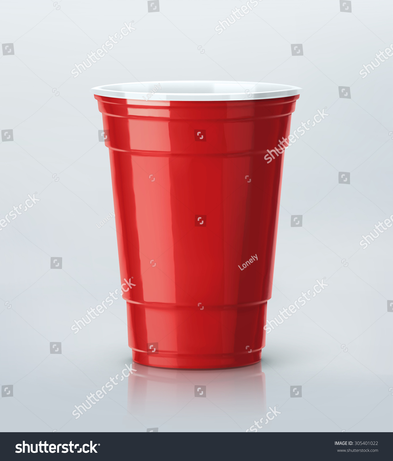 SVG of Isolated red party cup, eps 10 svg