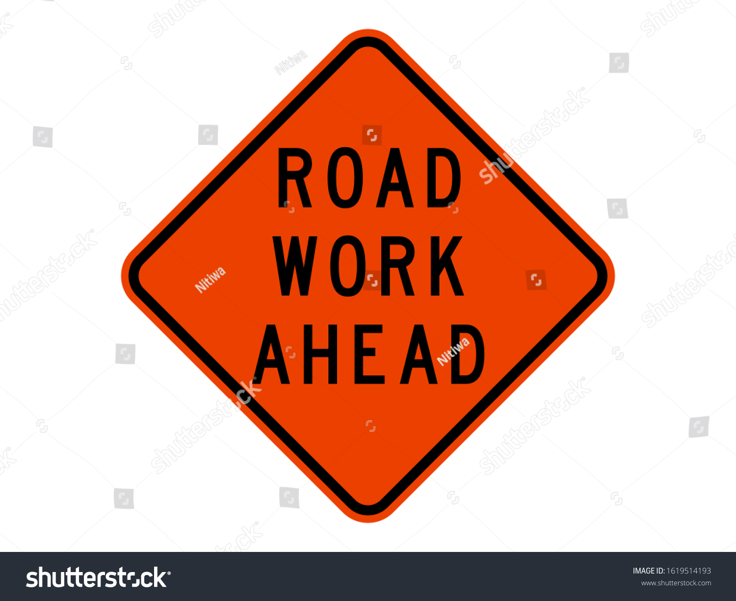 road work ahead sign shape