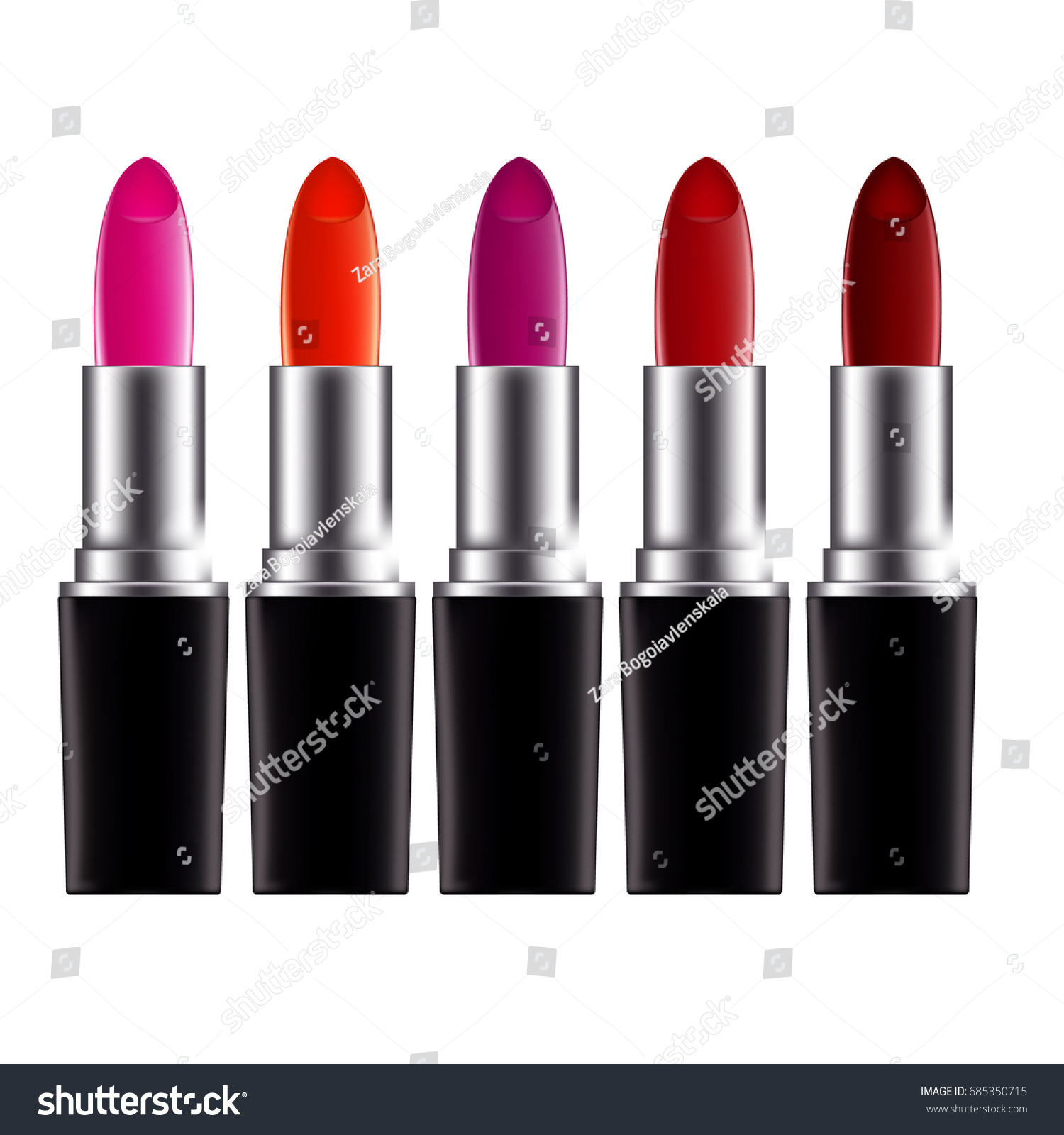 Isolated Set Lipsticks Realistic Vector Illustration Stock Vector Royalty Free 685350715 3778