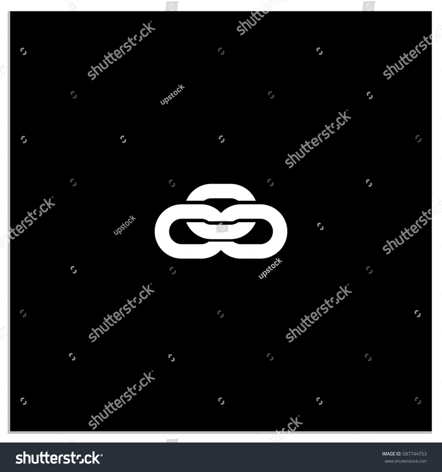 Isolated Sign Symbol Three Linked Chain Stock Vector 587744753 ...