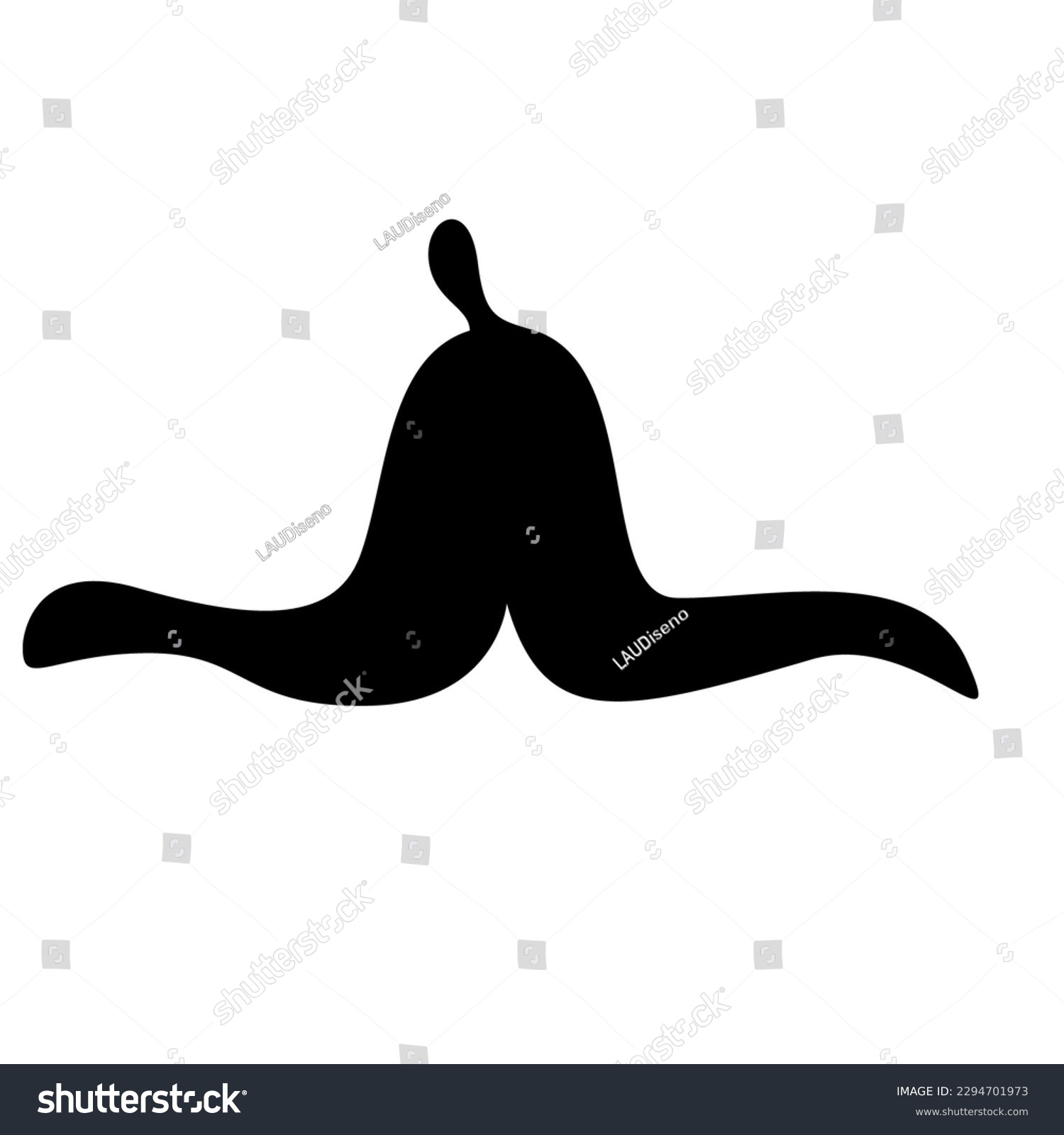 recommend clip art: Isolated silhouette of a banana shell Vector