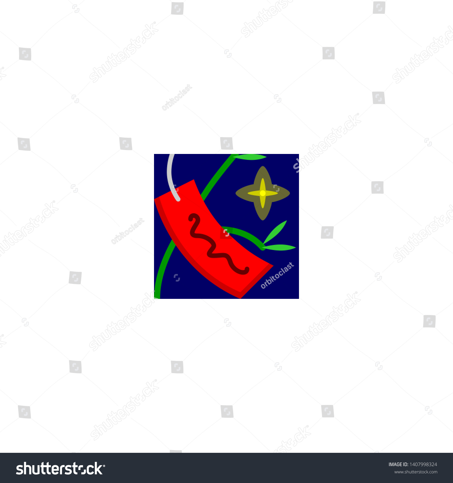 Isolated Tanabata Tree Emoji Emoticon Vector Stock Vector (Royalty Free ...