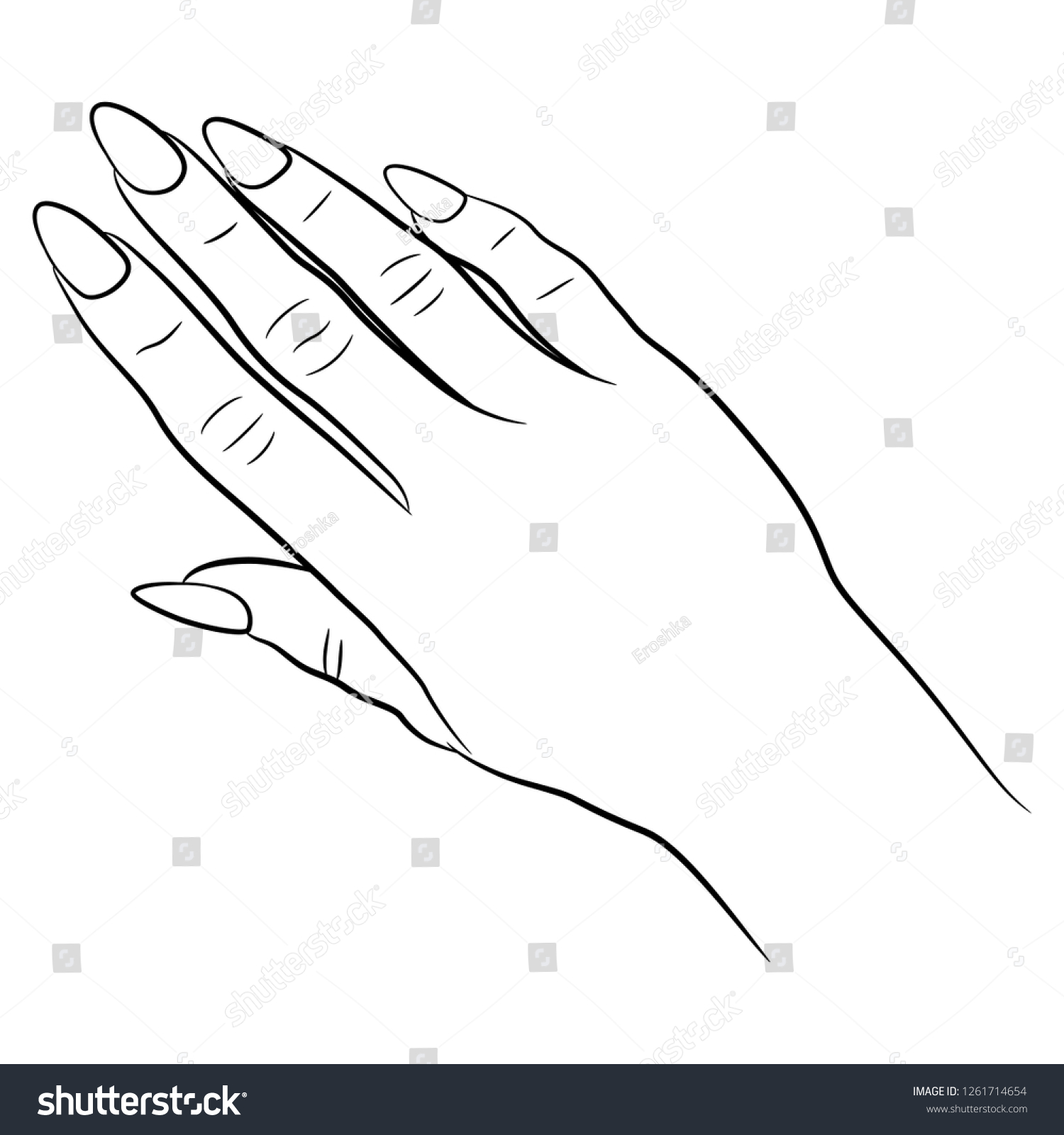 Isolated Vector Illustration Human Female Hand Stock Vector Royalty Free