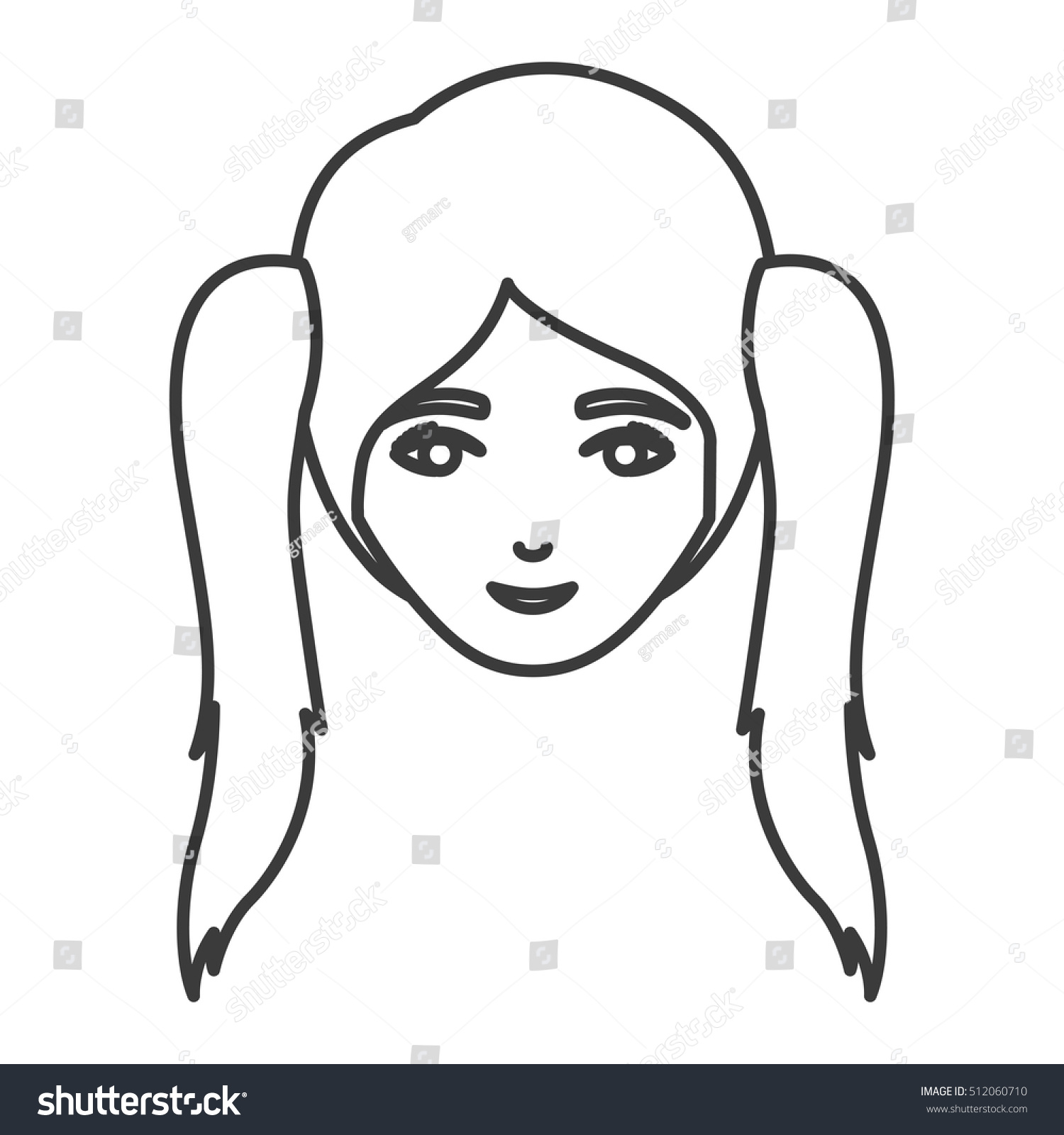 Isolated Woman Cartoon Design Stock Vector 512060710 - Shutterstock