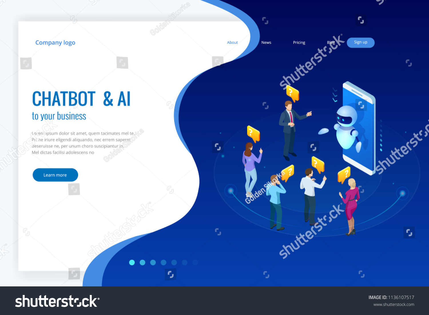 Isometric Artificial Intelligence Chat Bot Future Stock Vector Royalty Free