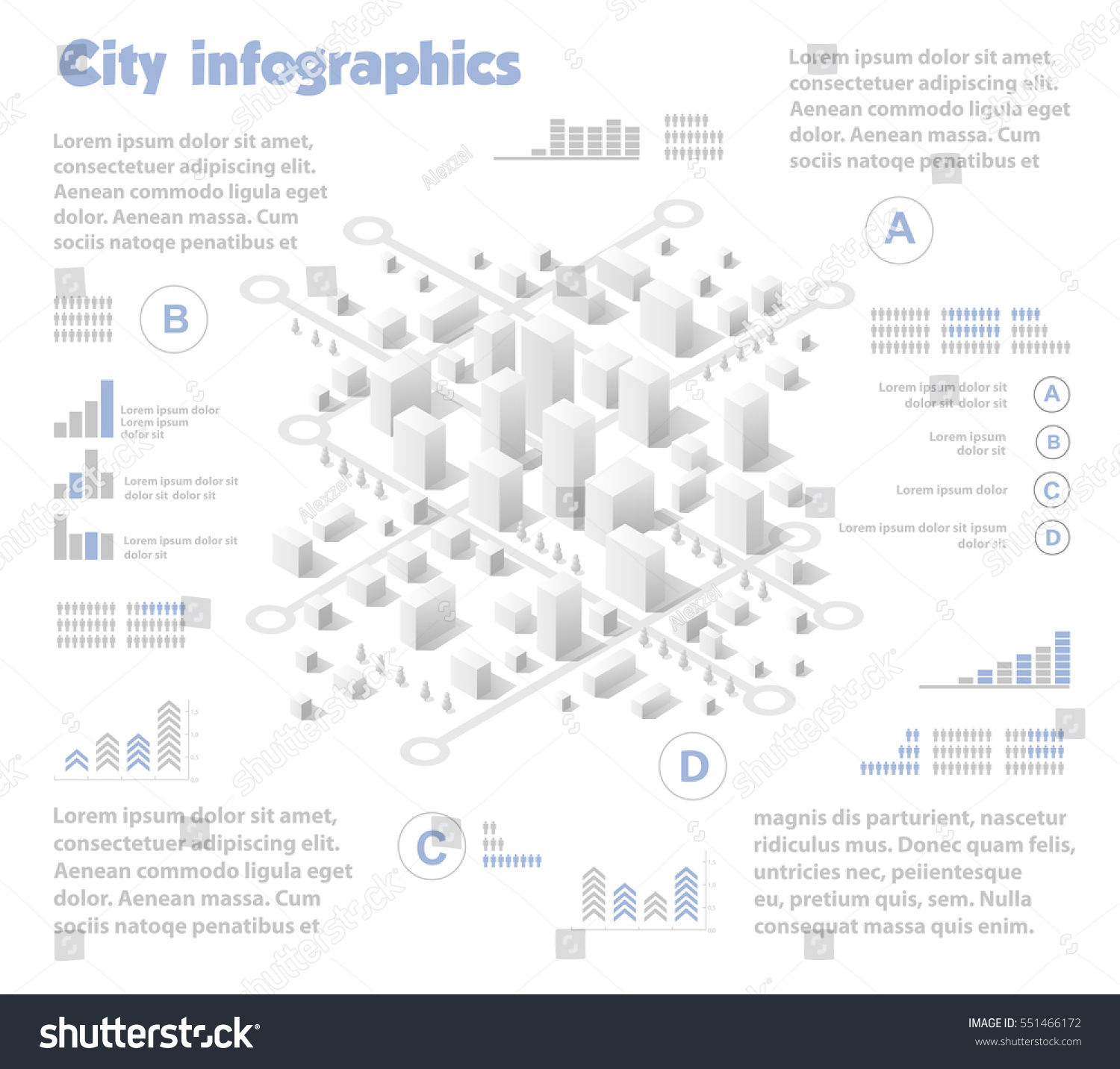 Isometric City Map Industry Infographic Set เวกเตอร์สต็อก ปลอดค่าลิขสิทธิ์ 551466172 8236