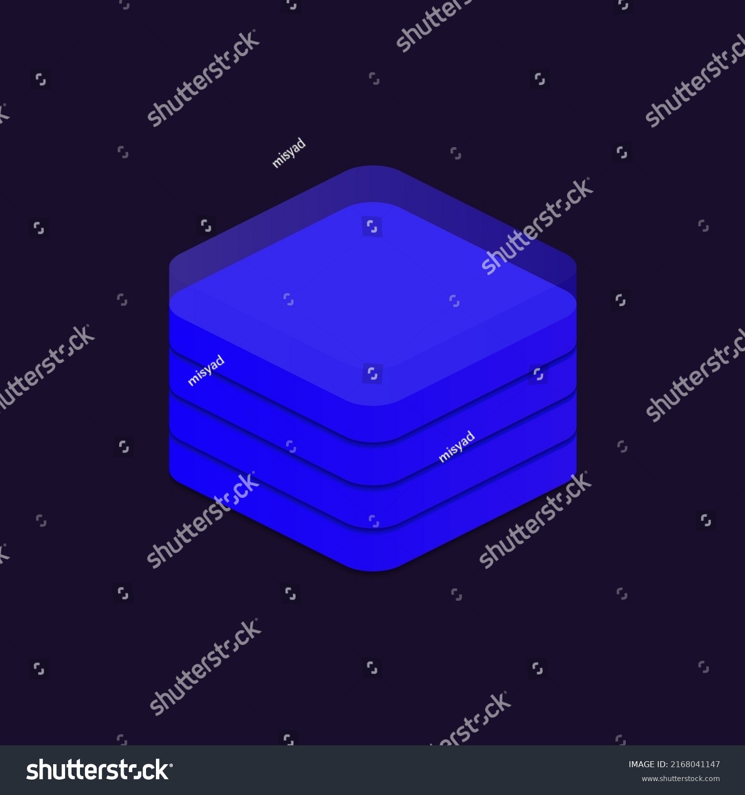 Isometric Cube Depicts Modern Technology Stock Vector (Royalty Free ...