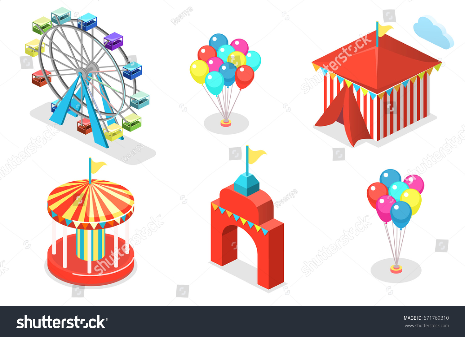 5,106 Balloons isometric Images, Stock Photos & Vectors | Shutterstock