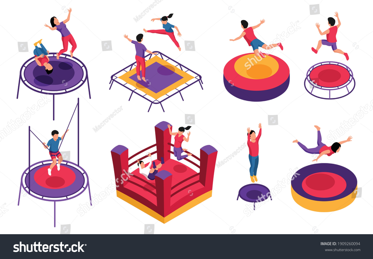 6,681 On trampoline Stock Vectors, Images & Vector Art | Shutterstock