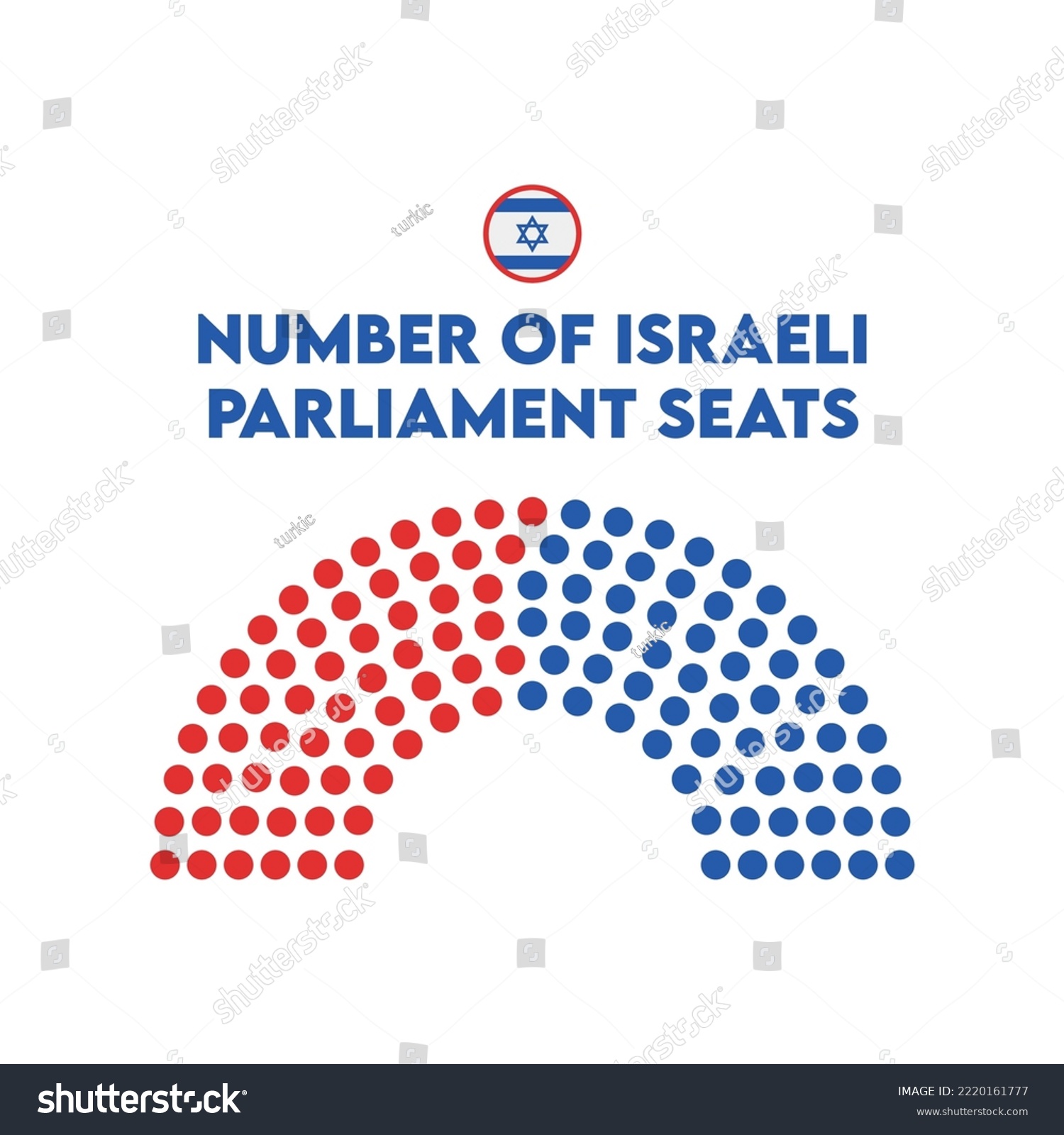 SVG of Israel assembly of the representatives of the people. Editable Seats. Infographic scheme. svg