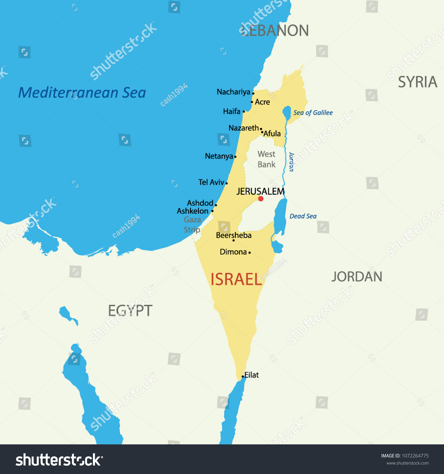 1,411 Dead sea map Images, Stock Photos & Vectors | Shutterstock